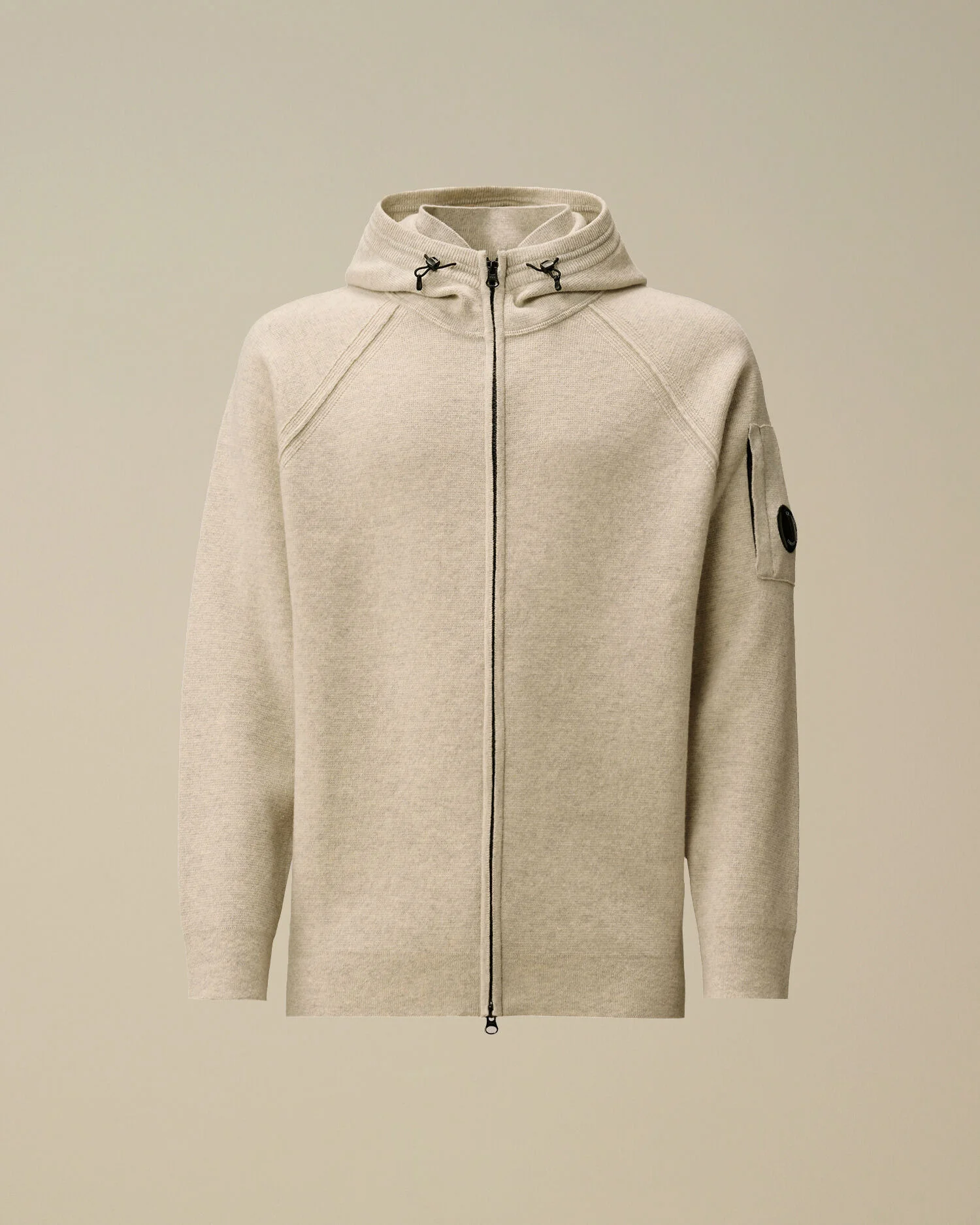 Lambswool GRS Hooded Full Zip Sweater - 1