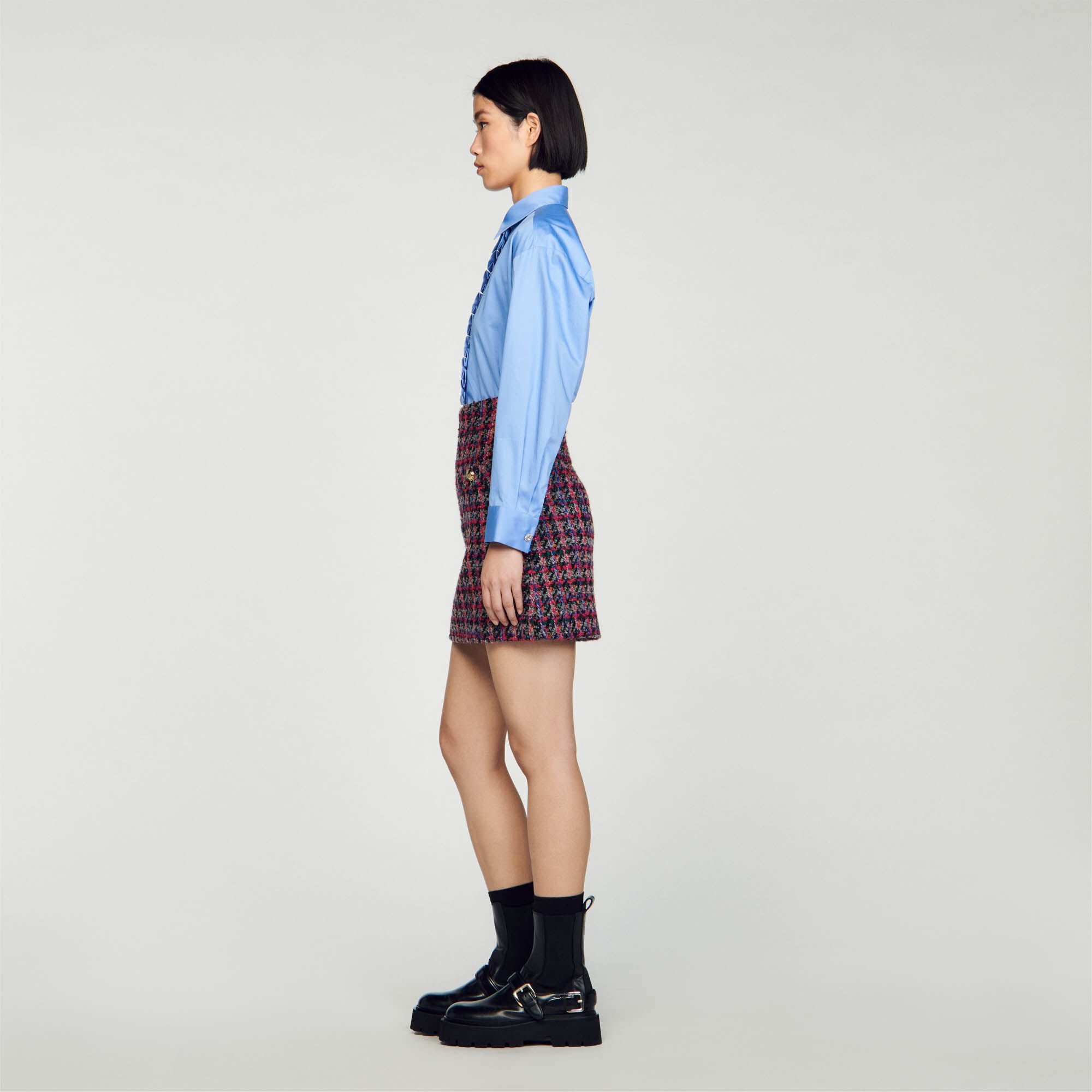 SHORT TWEED SKIRT - 7