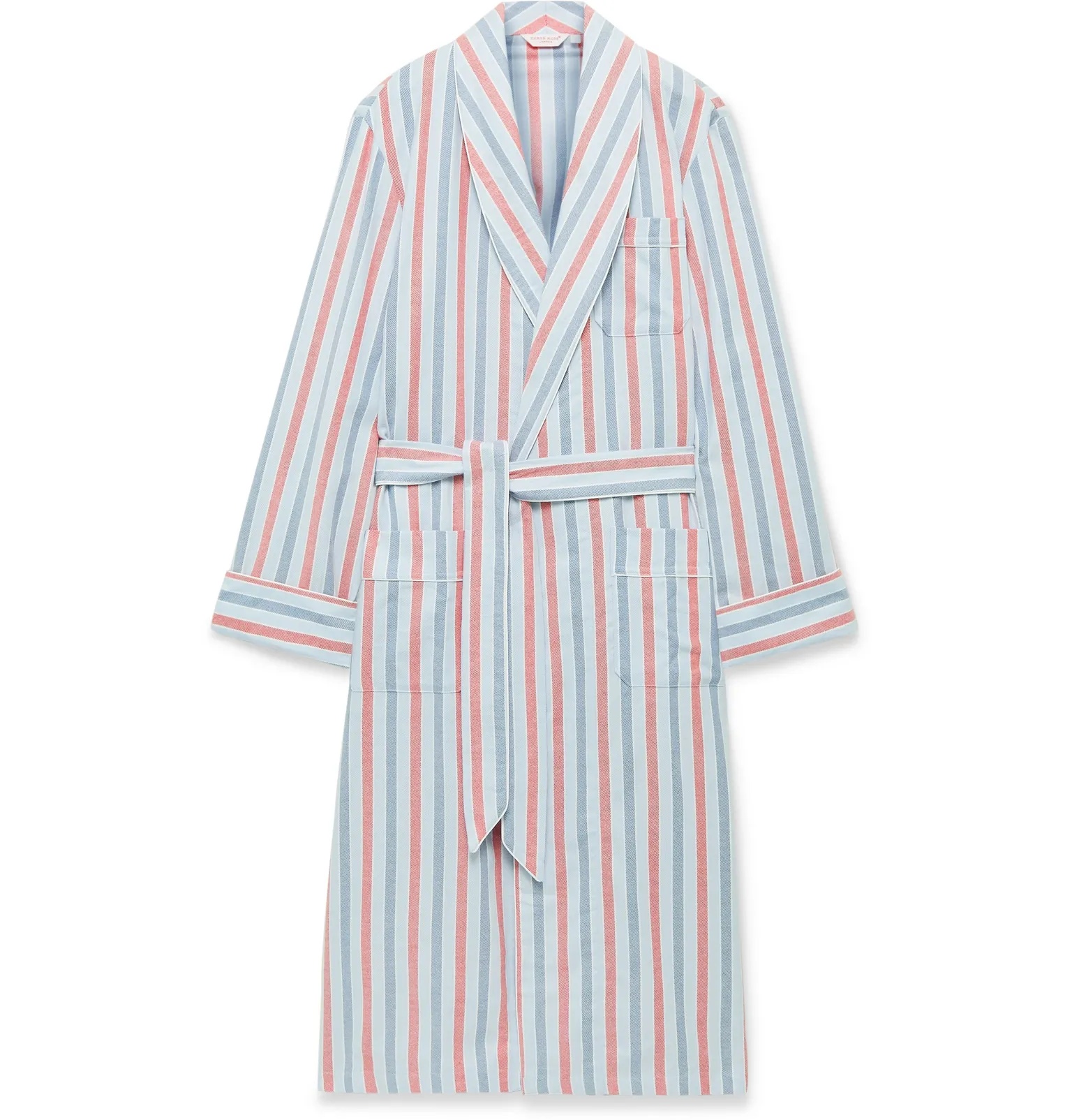 Kelburn Striped Brushed Cotton Robe - 1