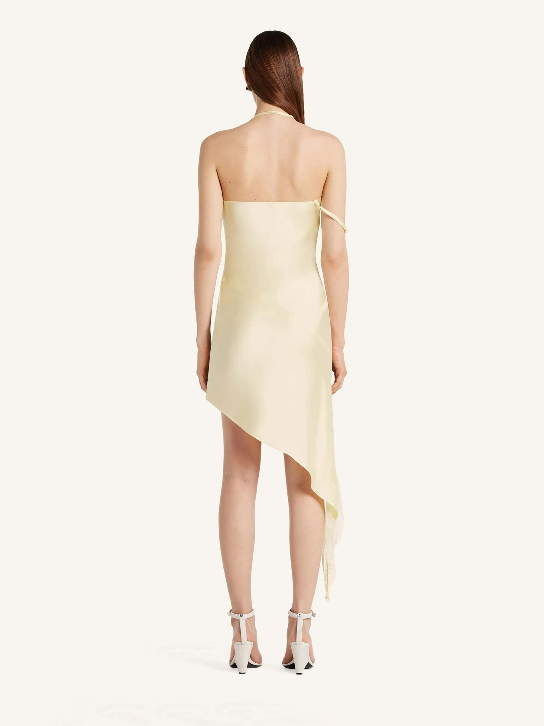 ASYMMETRICAL SATIN DRESS - 3