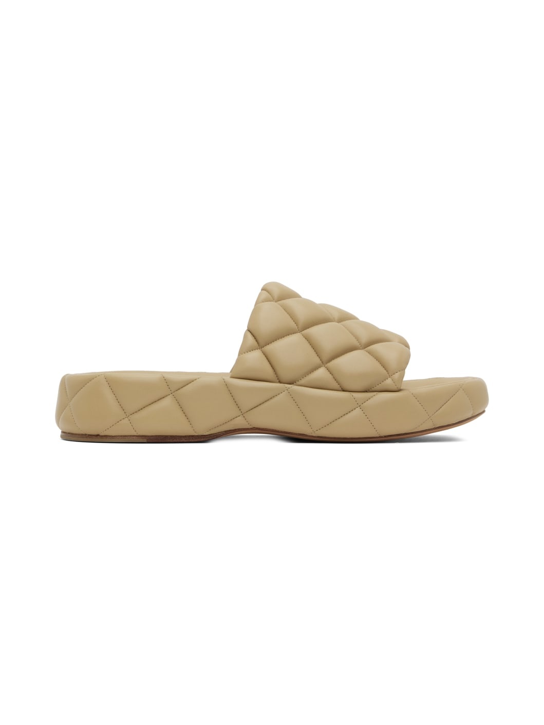 Beige Padded Sandals - 1
