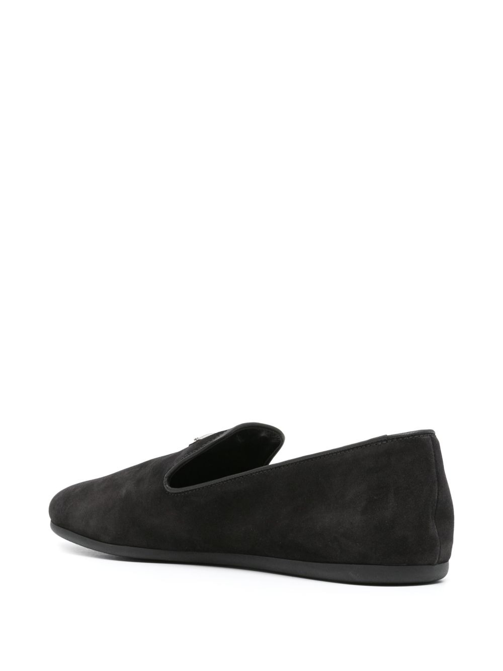 triangle-logo suede loafers - 3