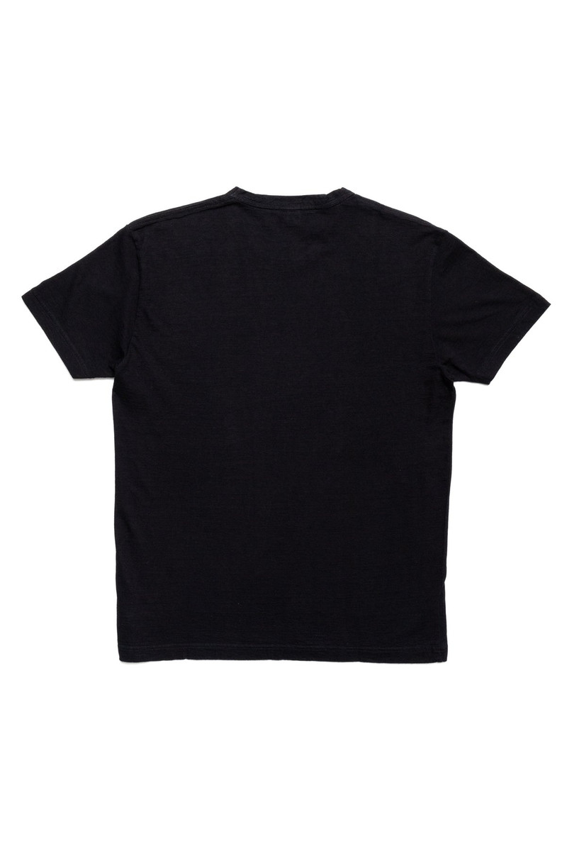 Pure Blue Japan Indigo Jersey Crew Neck T-shirt - Indigo x Black outlook