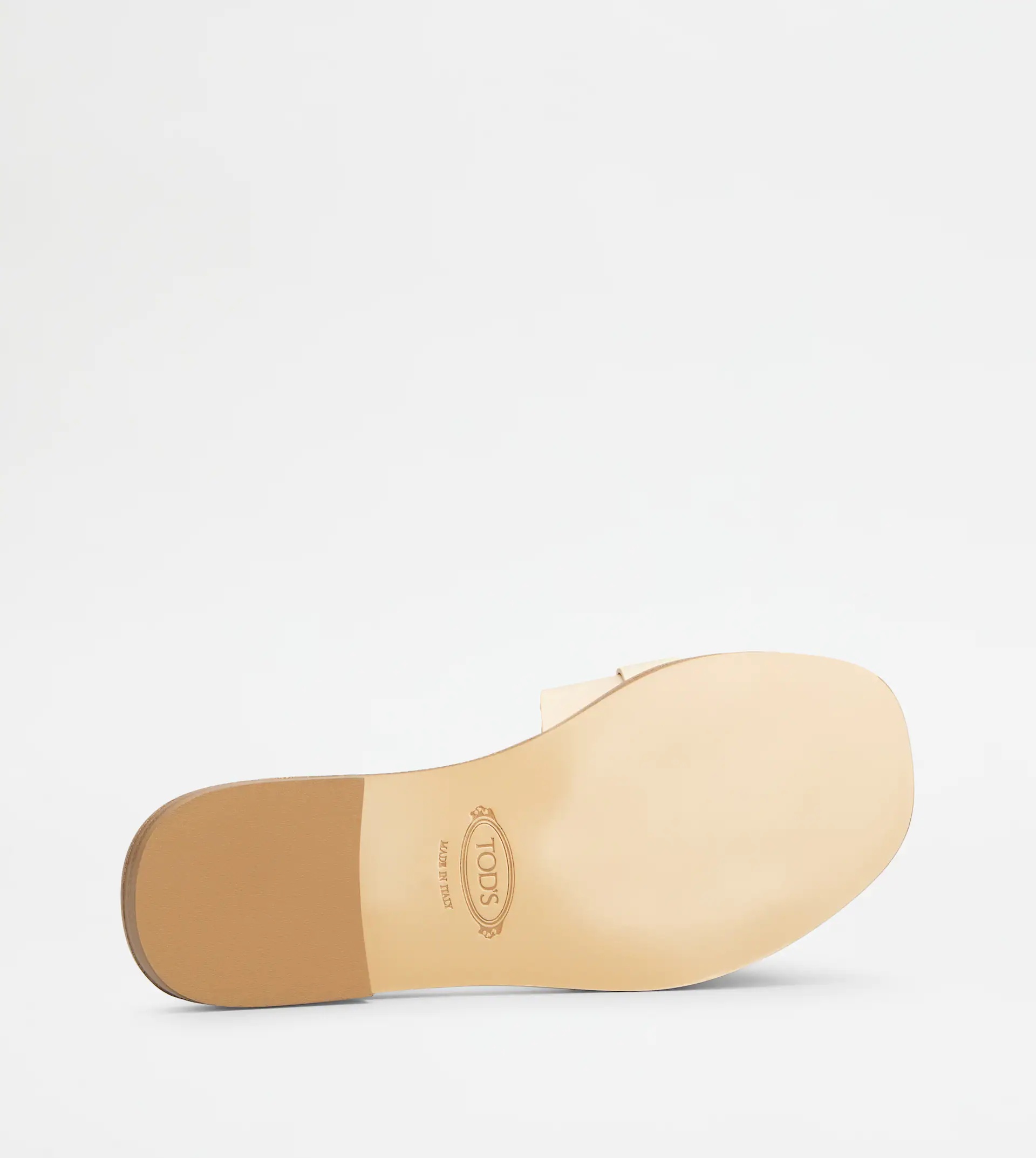 SANDALS IN LEATHER - BEIGE - 5