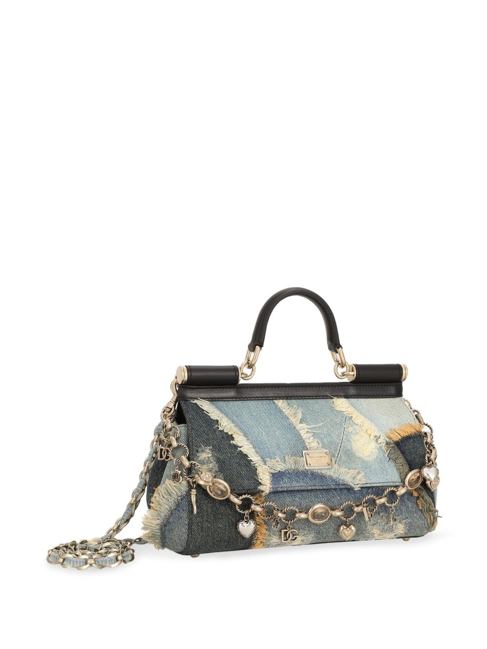 Sicily denim patchwork cross body bag - 3