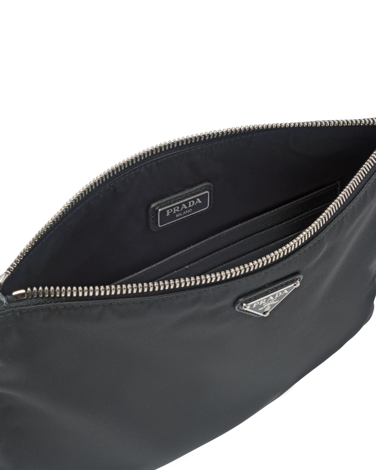 Nylon and Saffiano Leather Pouch - 2