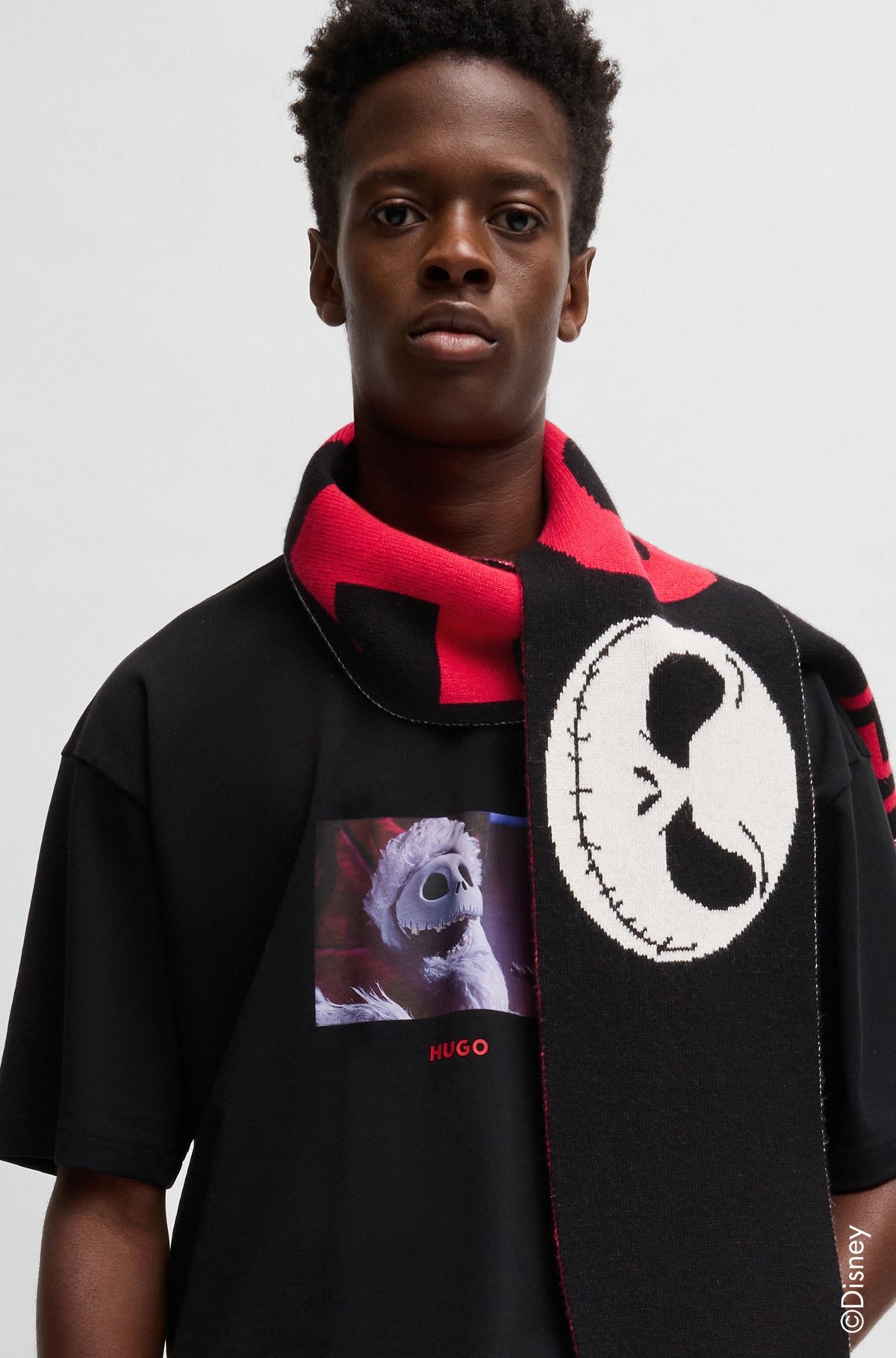 HUGO X DISNEY'S THE NIGHTMARE BEFORE CHRISTMAS LOGO SCARF - 2