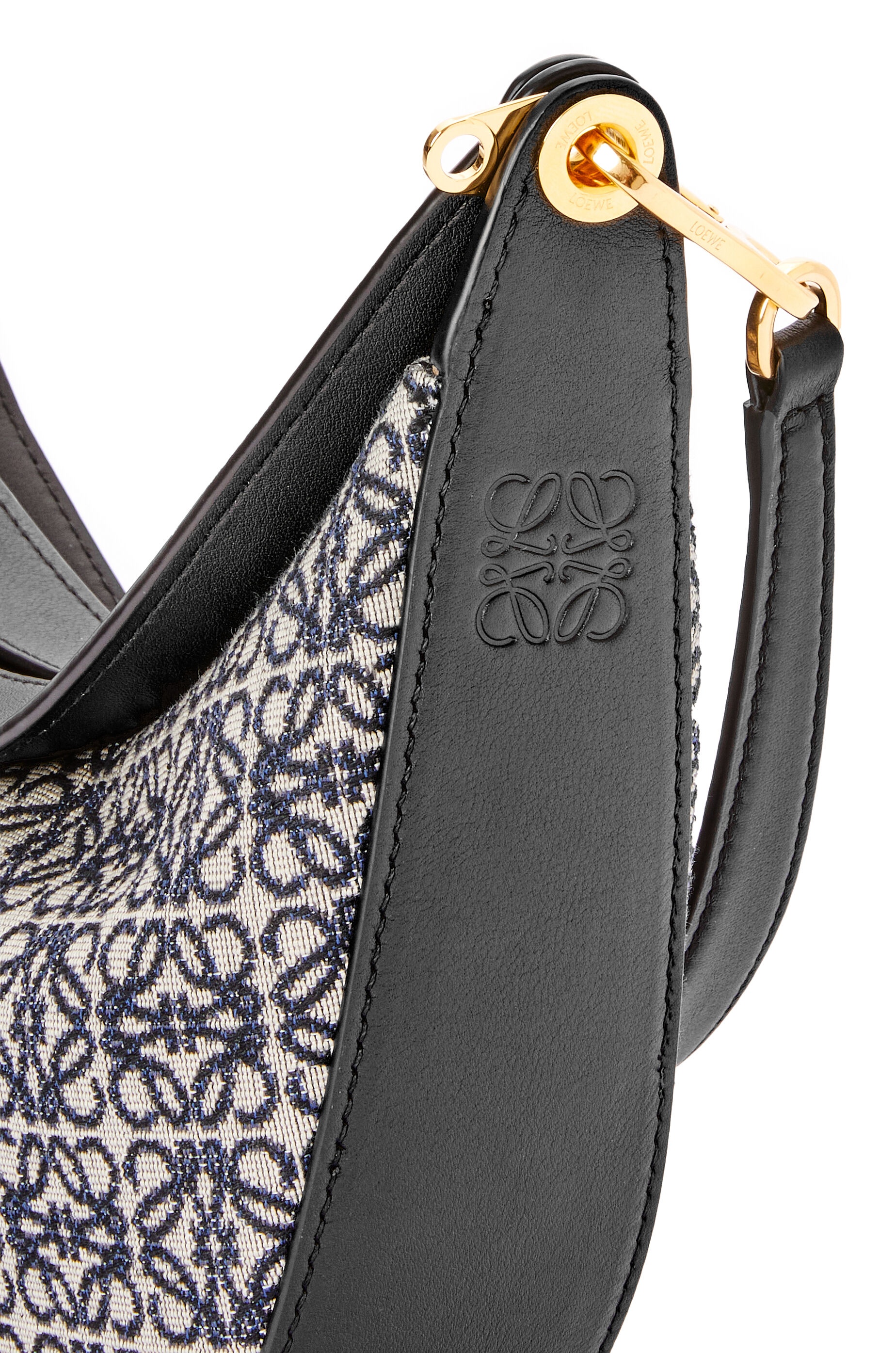 Small LOEWE Luna bag in Anagram jacquard and classic calfskin - 8