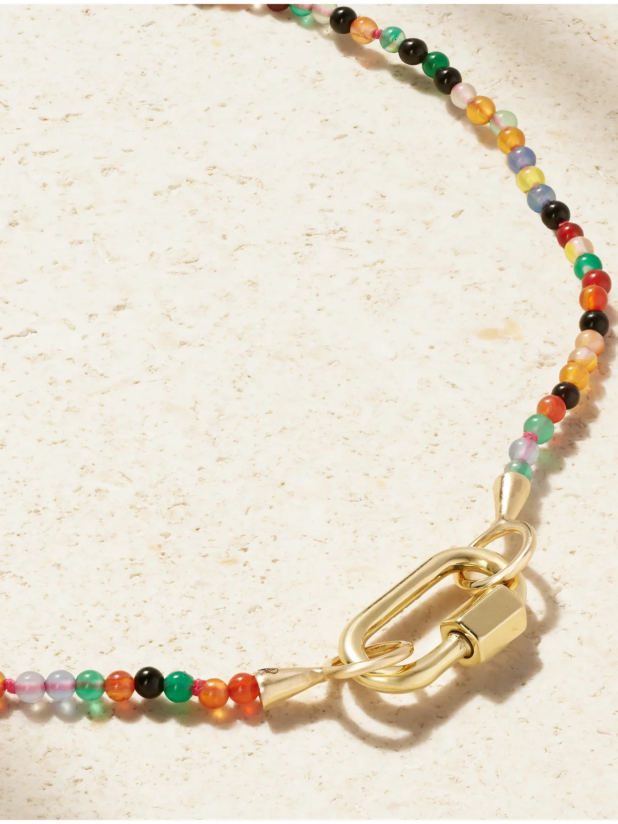 Itty Bitty Strand + Babylock 14-karat Gold Agate Necklace - 1