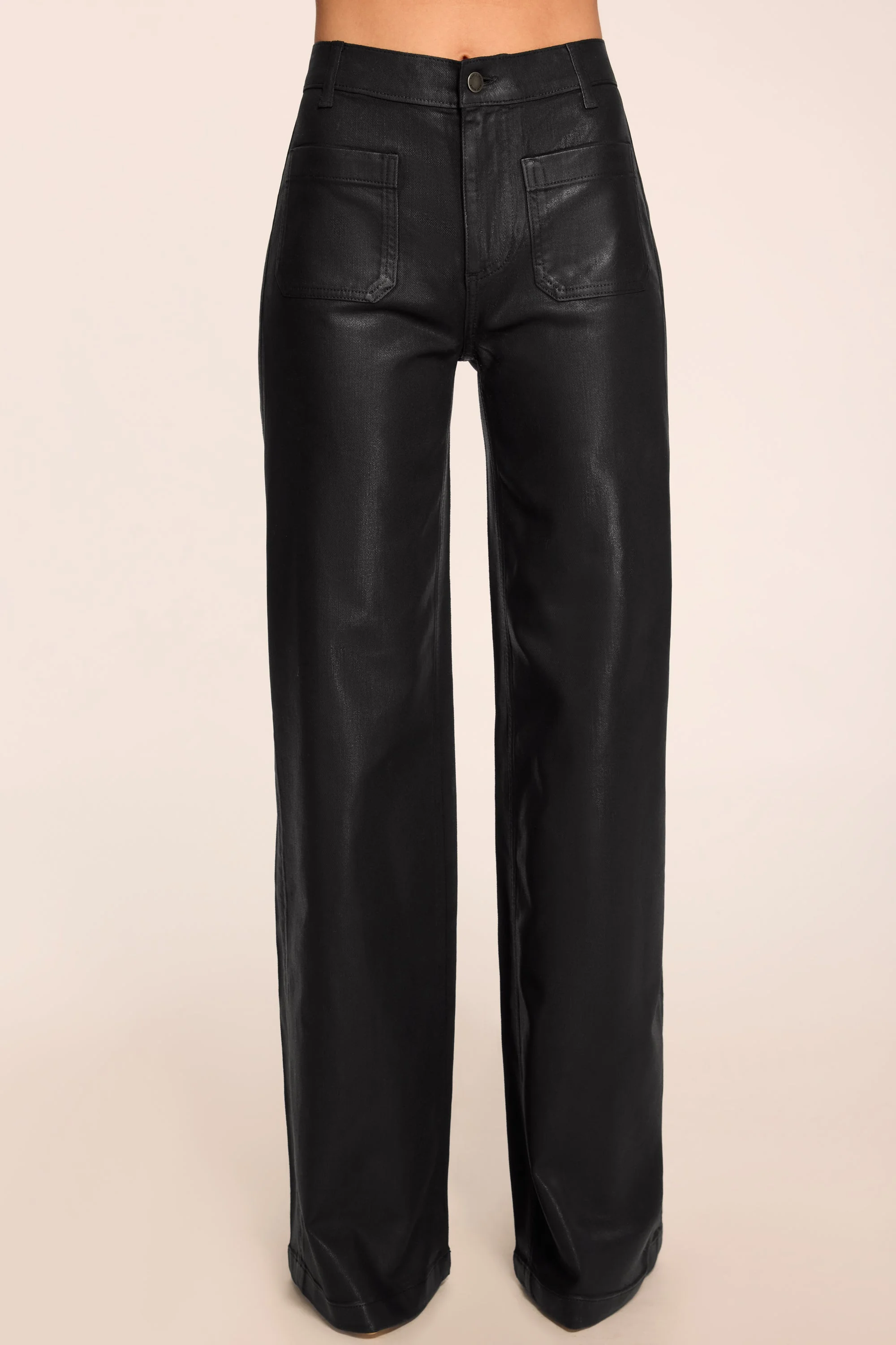 Cleo Coated Wide Leg Jean - 1