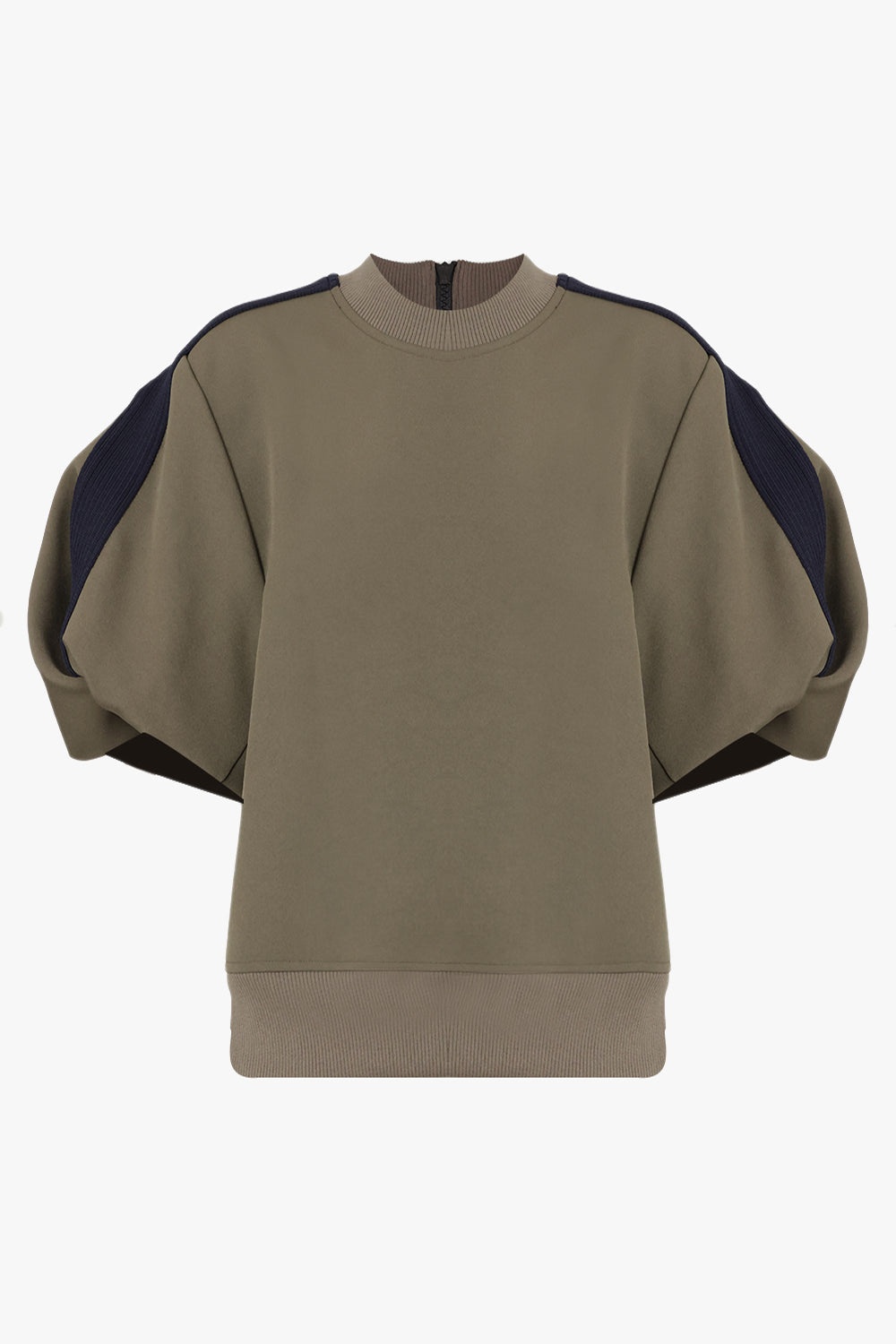 BALLOON S/S PULL OVER TOP | KHAKI/NAVY - 1