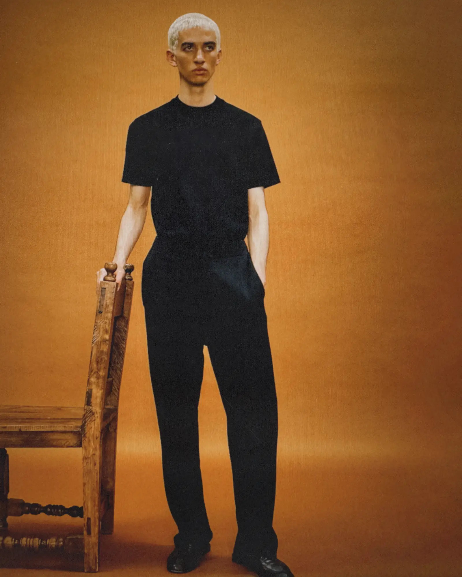 STRAIGHT LEG KNIT PANT BLACK - 2