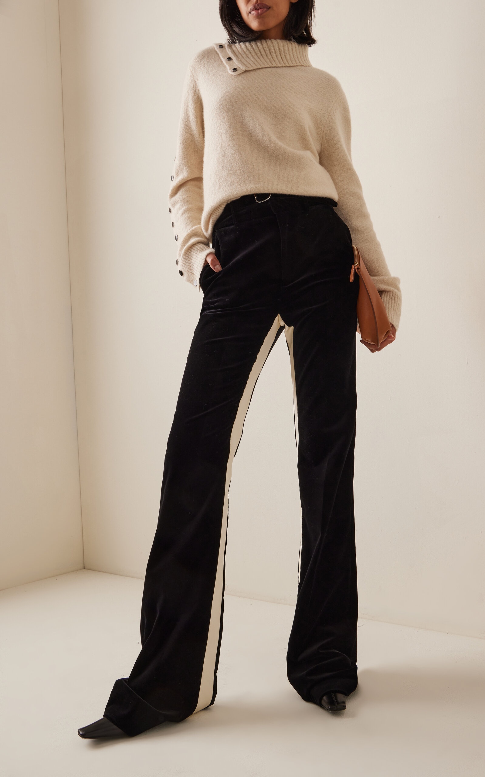 Velvet Suiting Pants black/white - 2