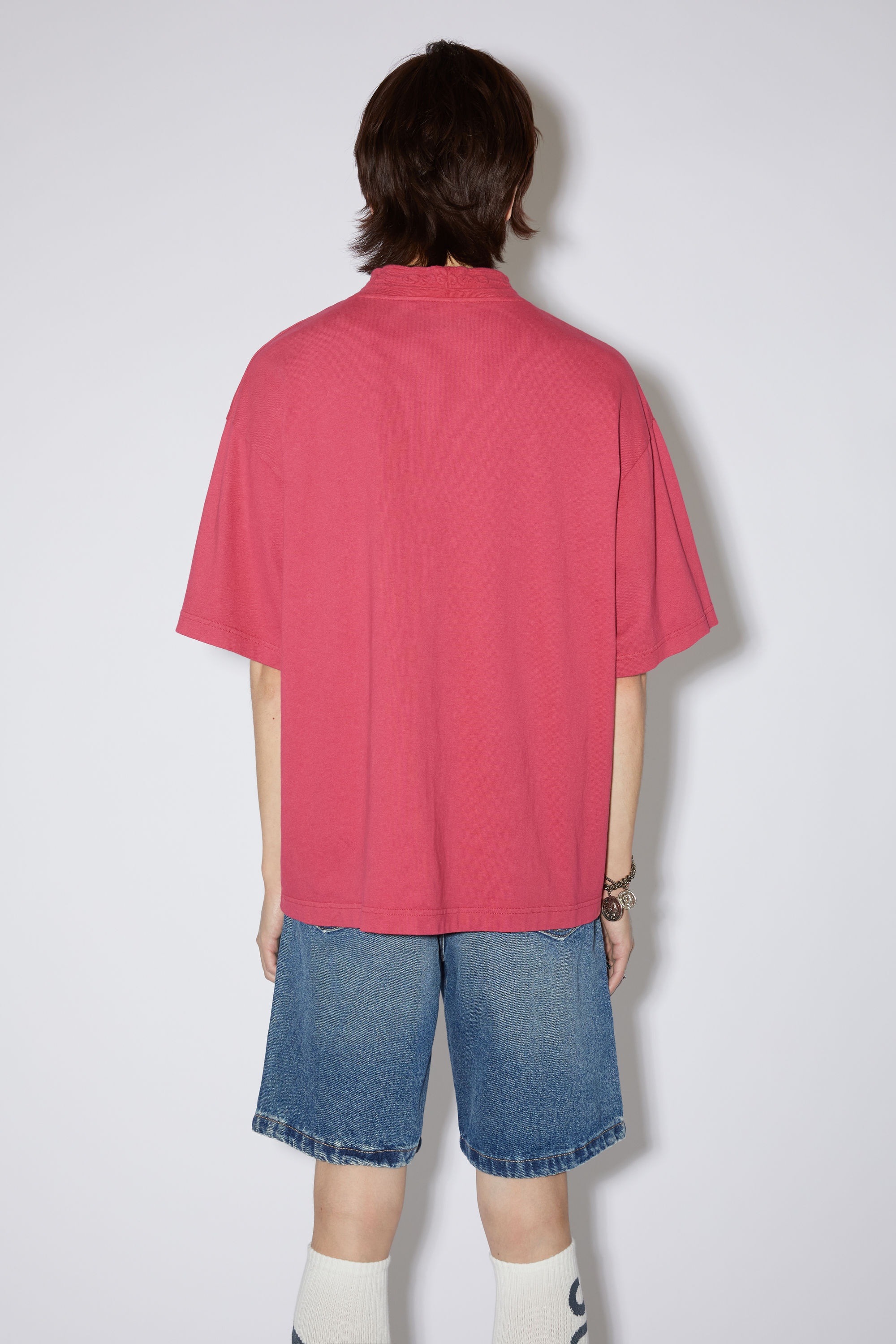 Logo tape t-shirt - Fuchsia pink - 3