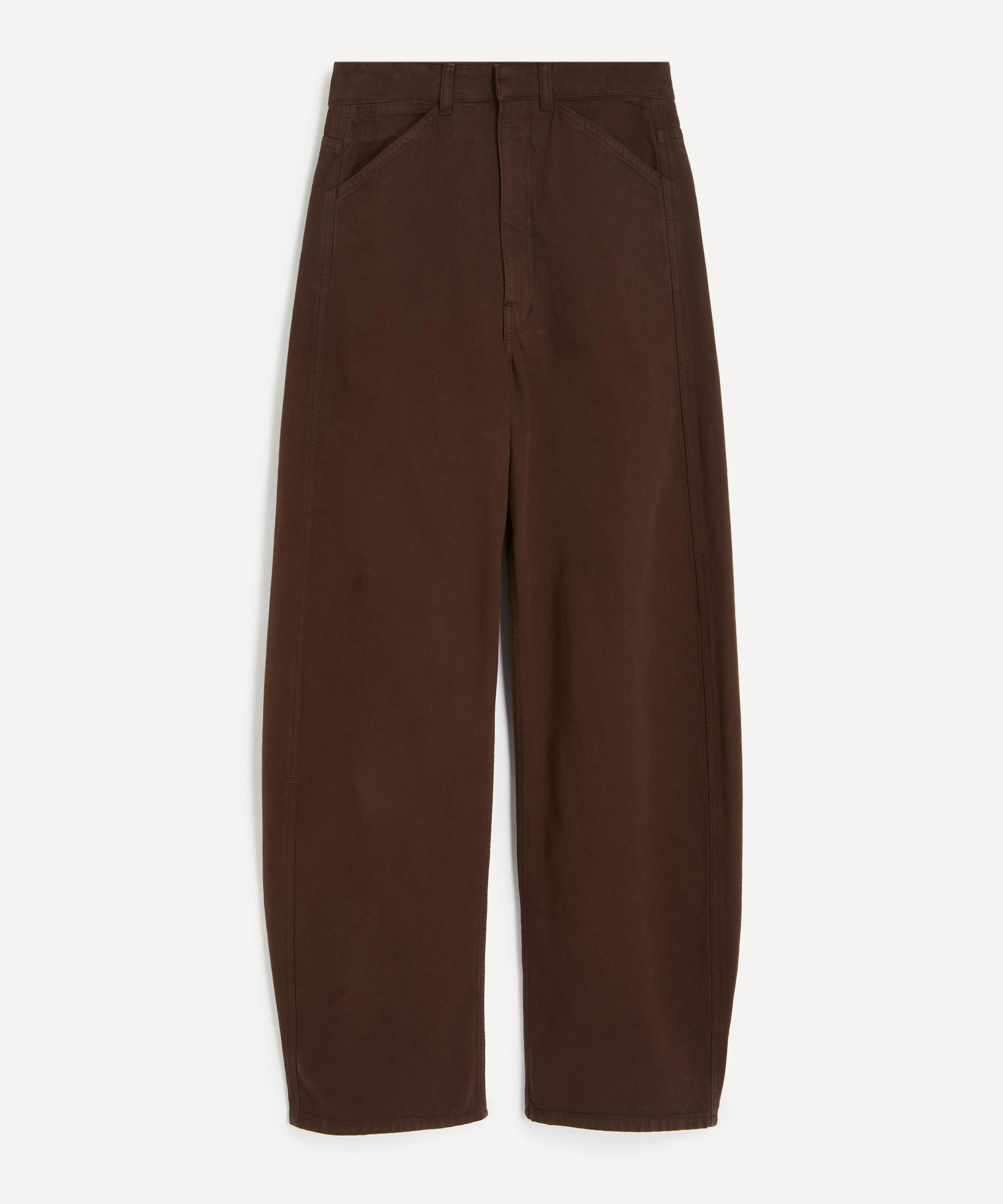 High Waisted Curved Heavy Twill Trousers - 1