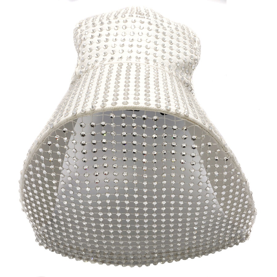 Open Box - Burberry Men's Optic White Crystal Mesh Bonnet Cap, Size Medium - 4