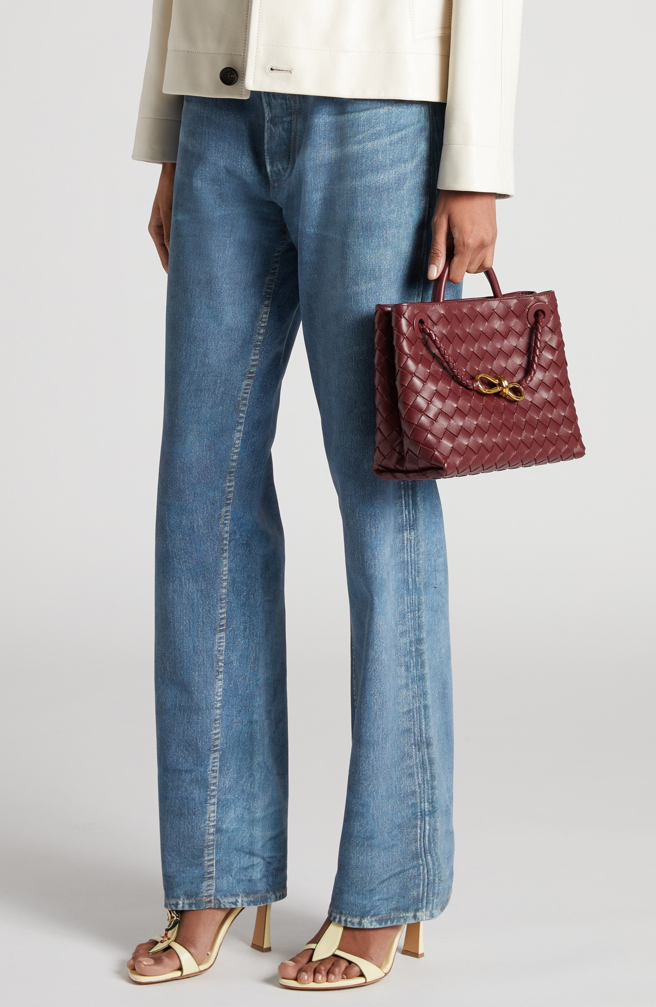 Bottega Veneta Small Andiamo Intrecciato Shoulder Bag in 2273 Baro-M Brass-Baro at Nordstrom - 2