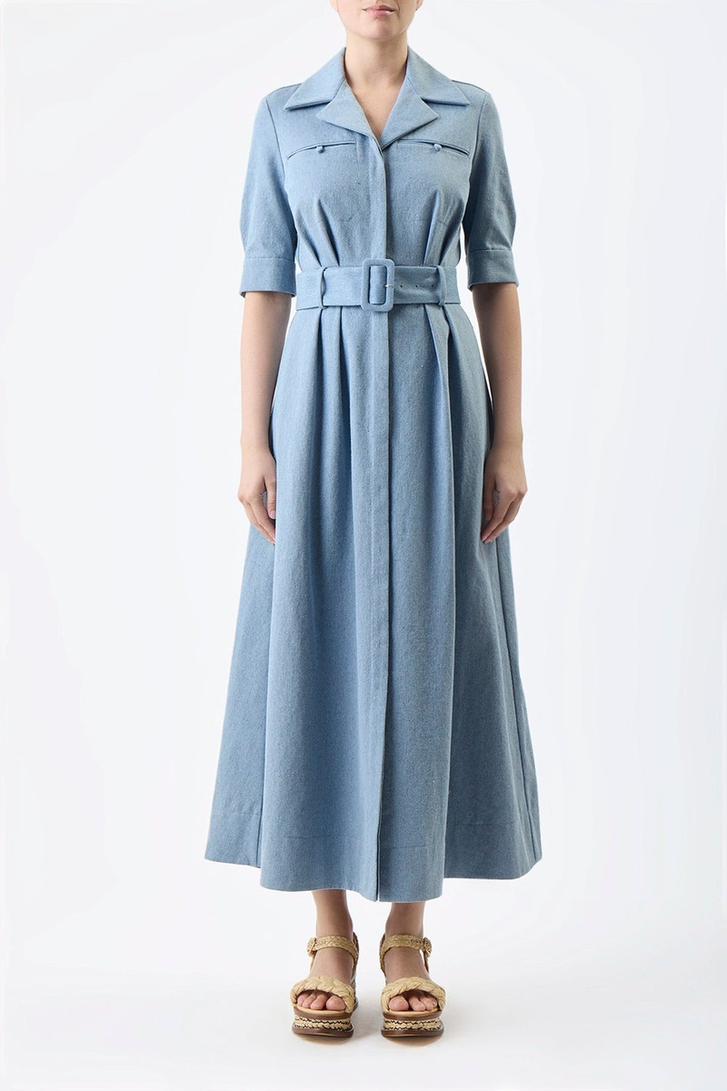 Simone Dress in Upcycled Denim 3