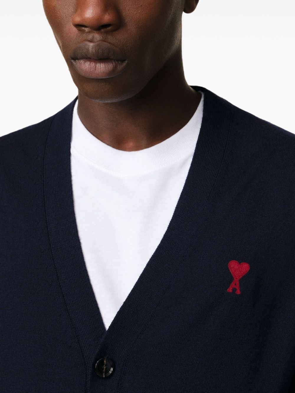 Ami De Coeur-embroidered merino cardigan - 6