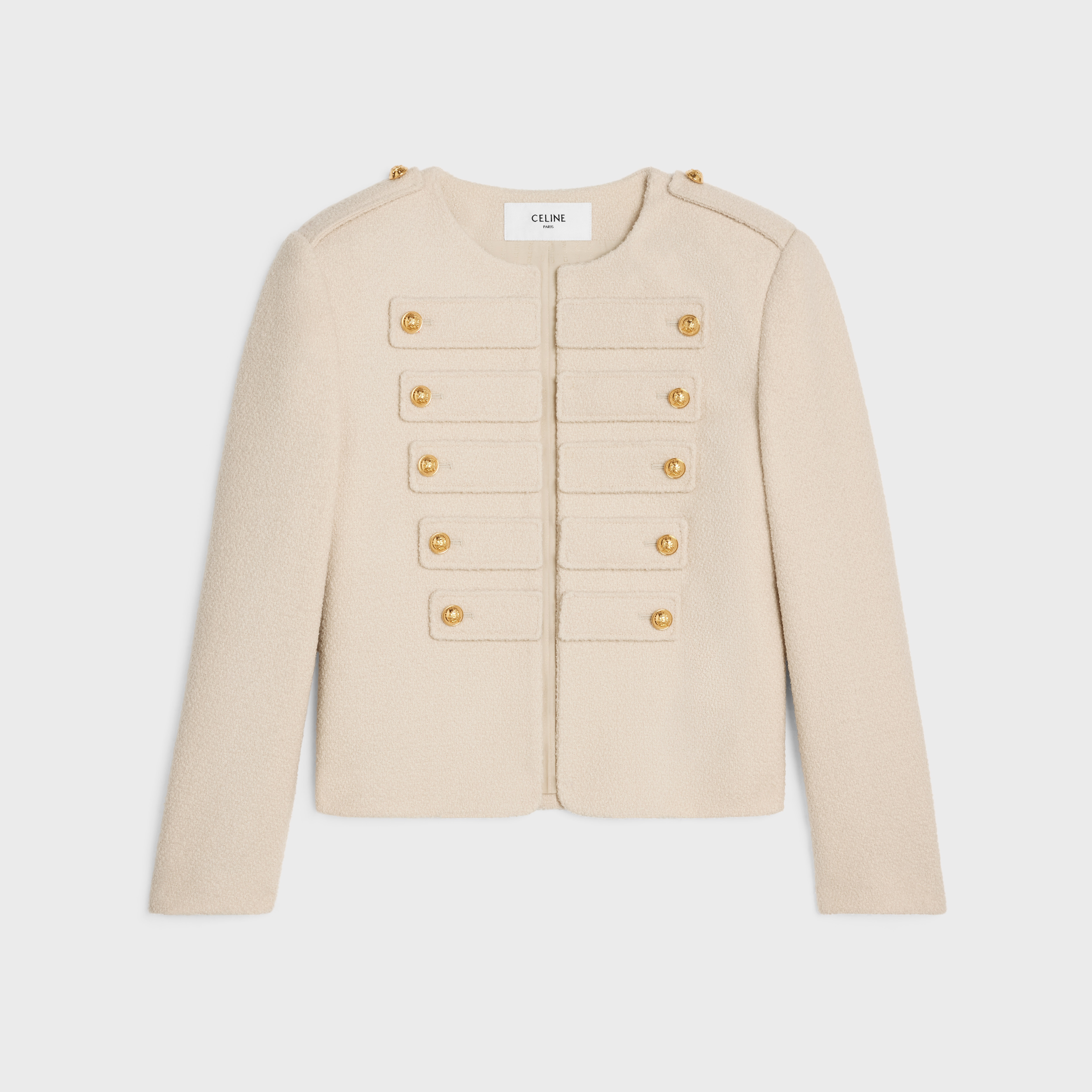 Military jacket in tweed - 1