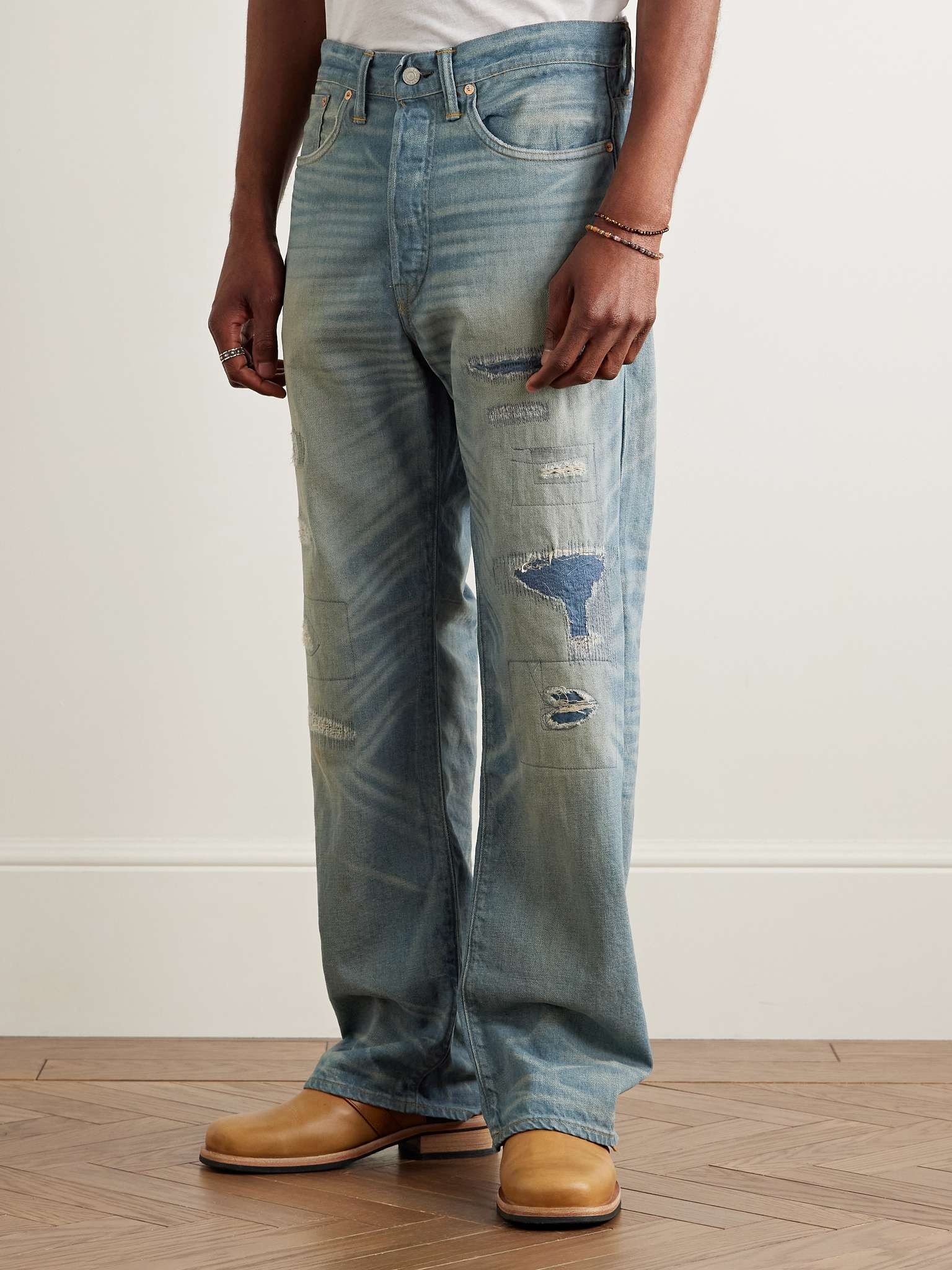 RRL　dot stole インディゴブルー RRL Dot Stole Indigo Blue