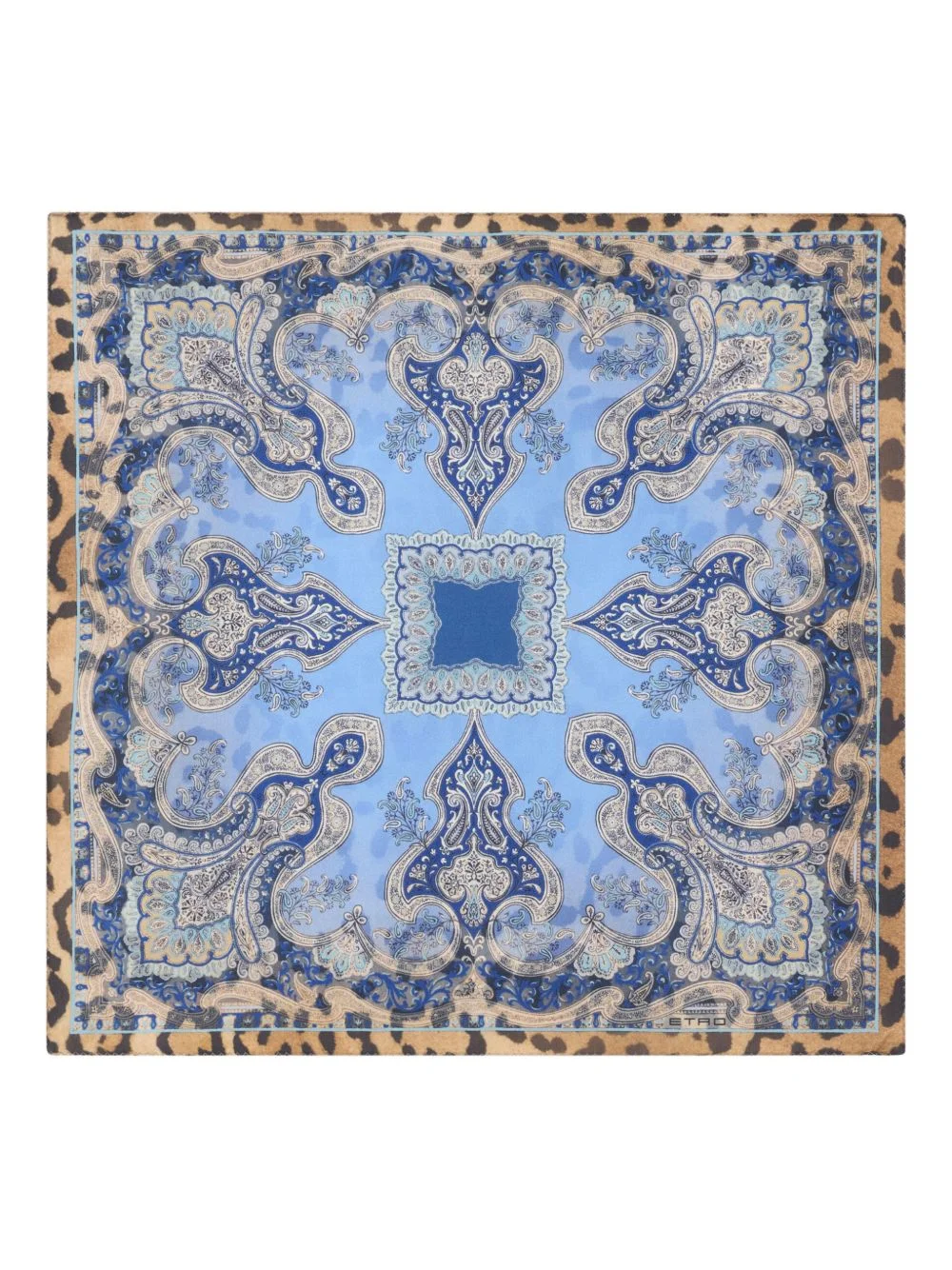 animal paisley-motif silk pocket square - 1