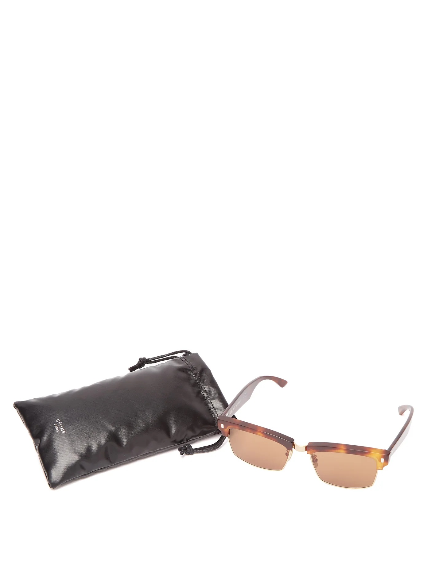 Square tortoiseshell-acetate sunglasses - 4