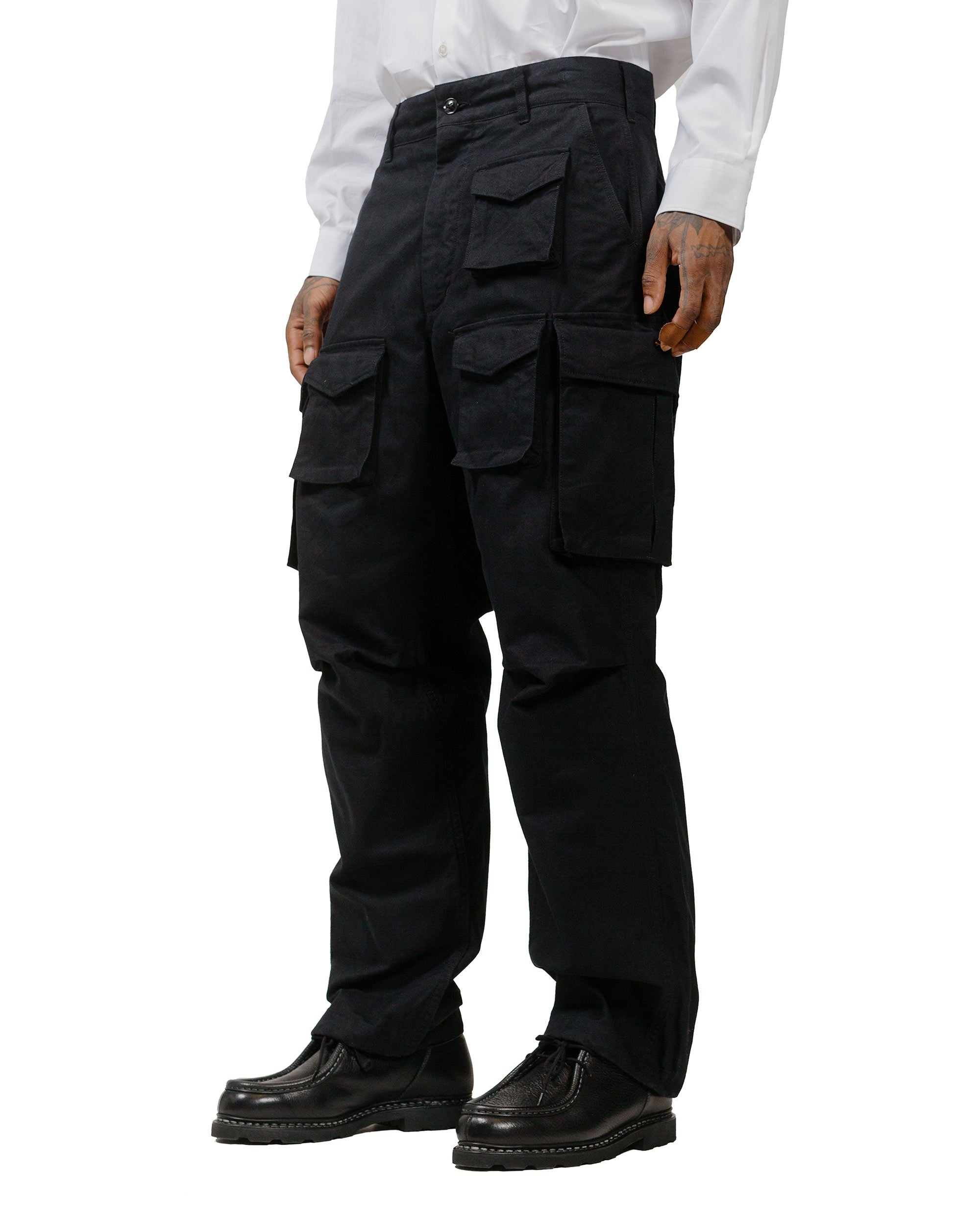 FA Pant Black Cotton Brushed Herringbone - 2
