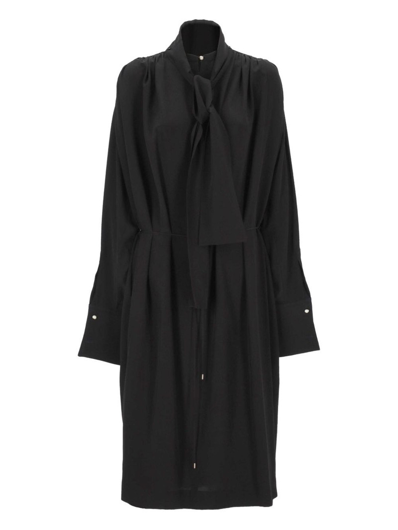 tie-neck shirt maxi dress 1