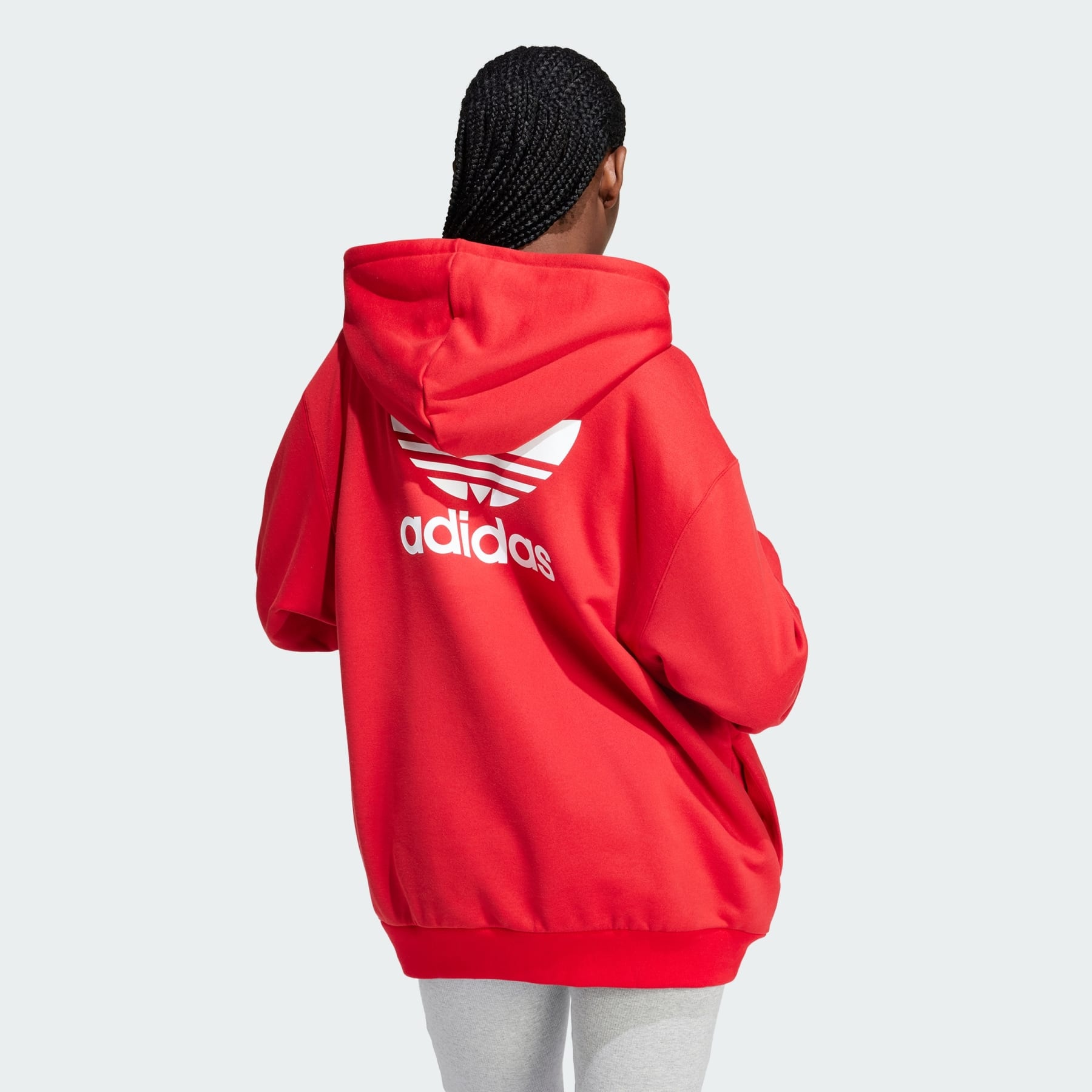 Adidas trefoil oversize hoodie best sale