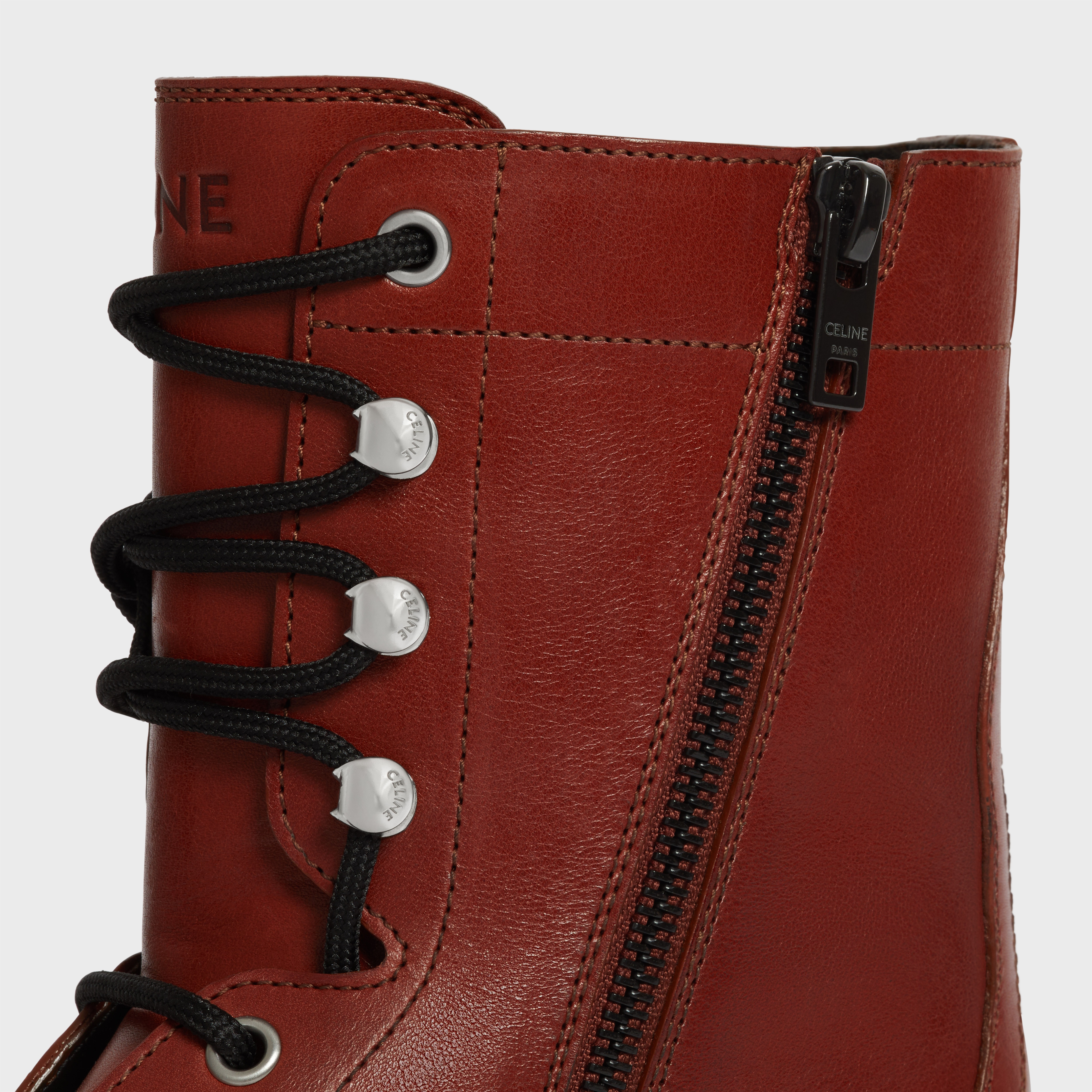 CELINE TRIOMPHE RANGERS MID LACE-UP BOOT in CALFSKIN - 6