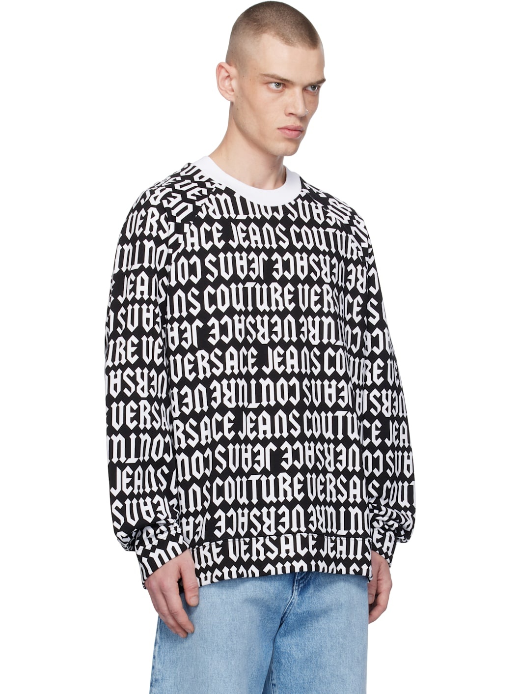 Black & White Logomania Sweatshirt - 2