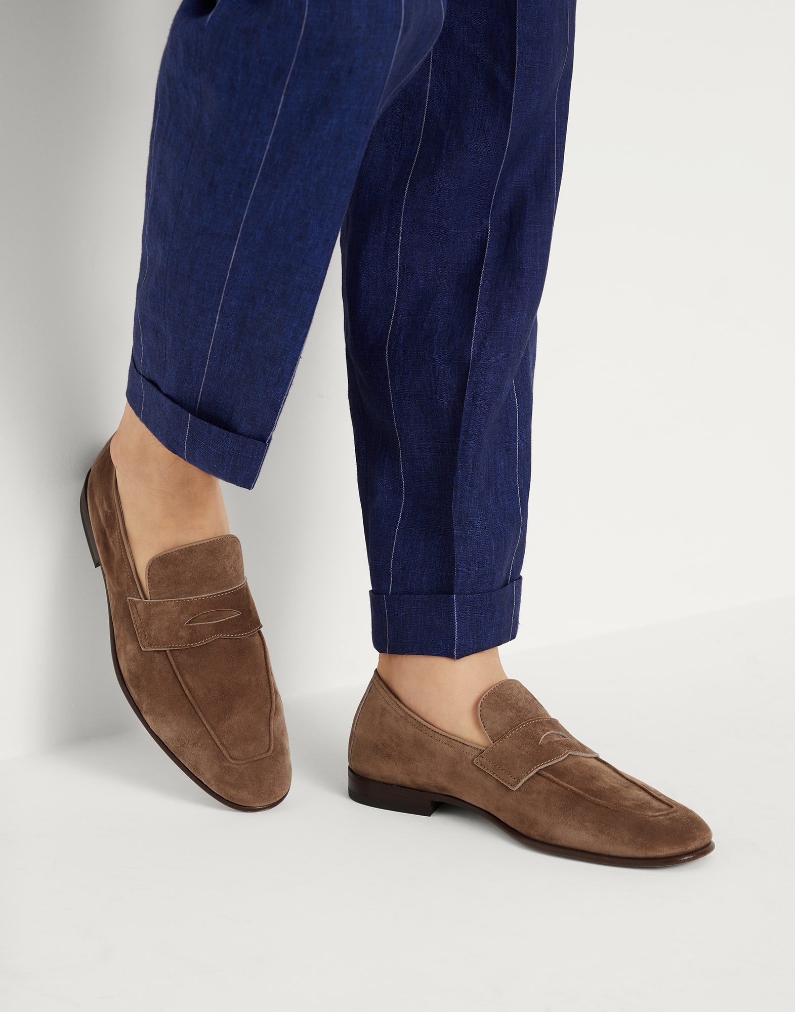 Suede unlined penny loafers - 4