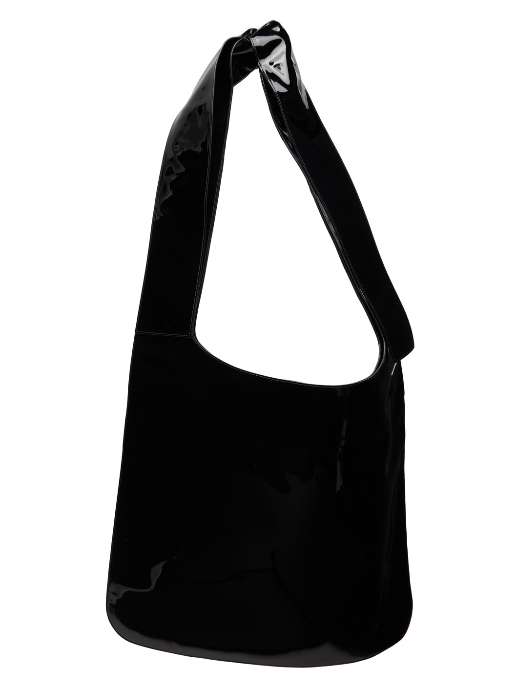 Black Flat Shoulder Bag - 2