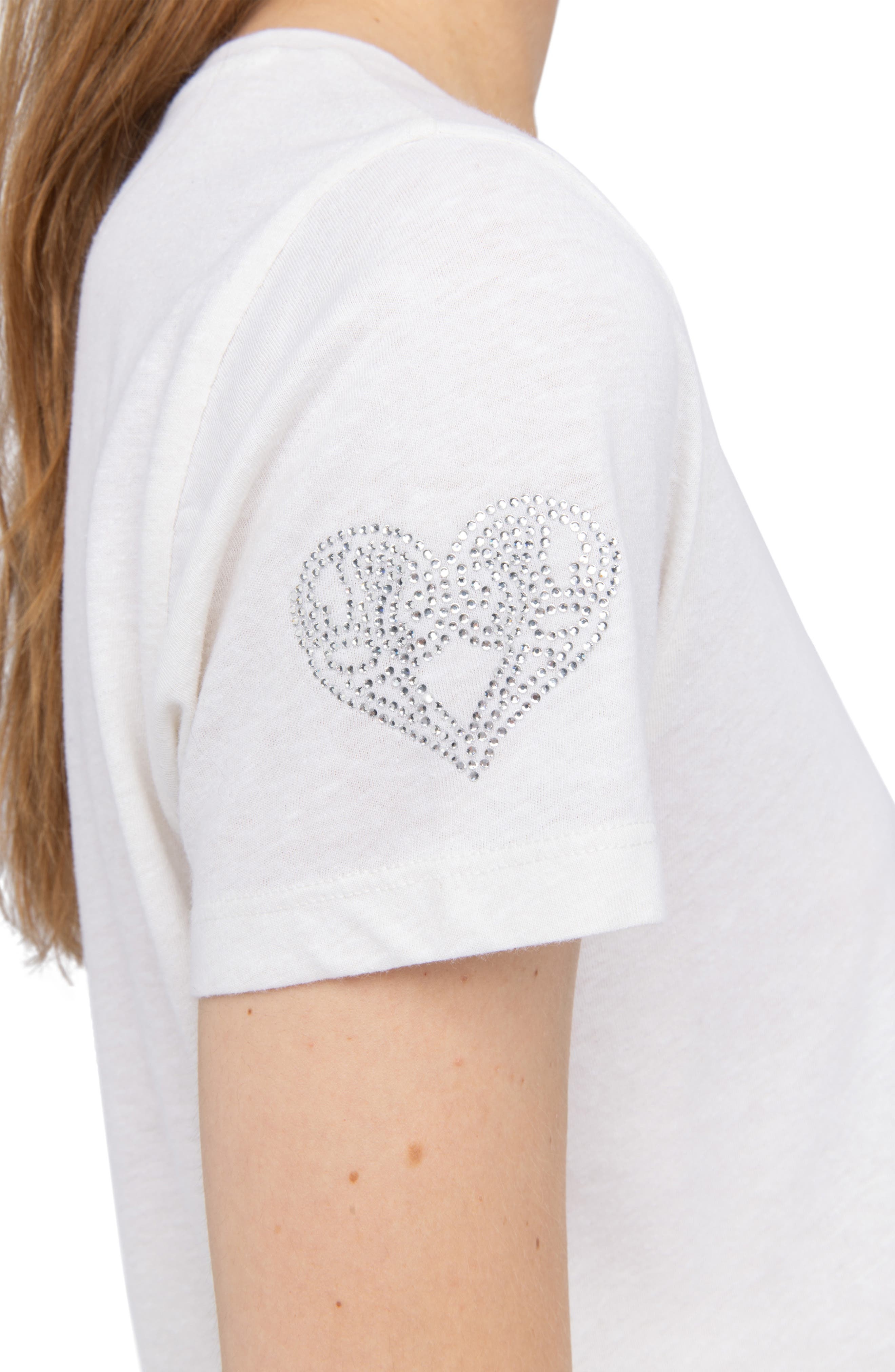 Zadig & Voltaire Alys Multicusto Strass Rhinestone Graphic T-Shirt in Judo at Nordstrom - 4