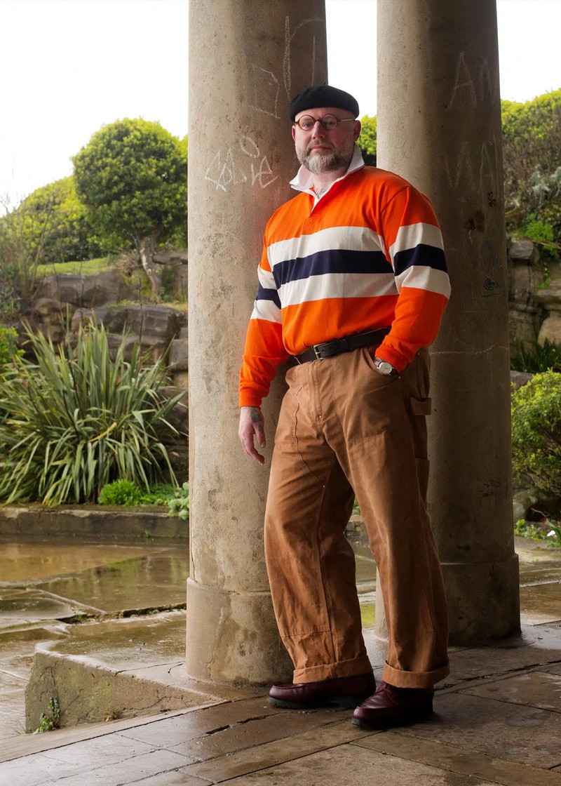 Men's Gloverall x AWMS Rugby Shirt Orange 5