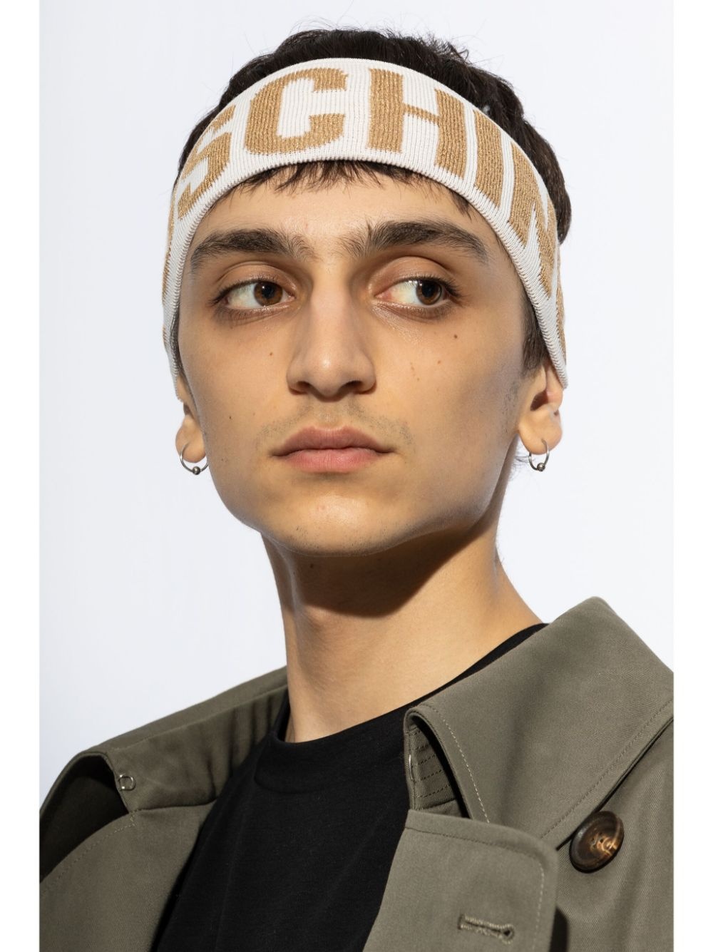 intarsia knit-logo headband - 3