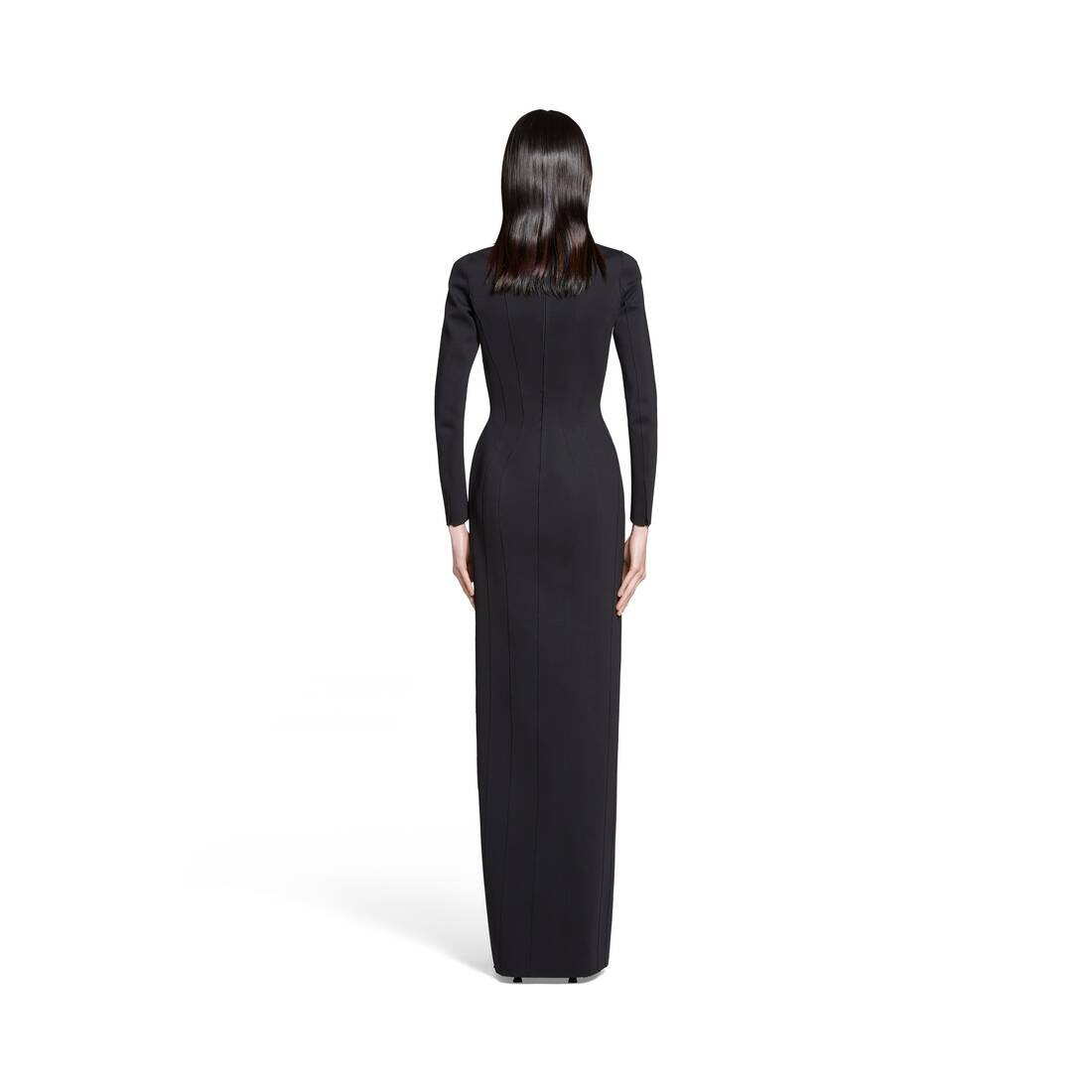 Women's Fitted Gown in Black - 5