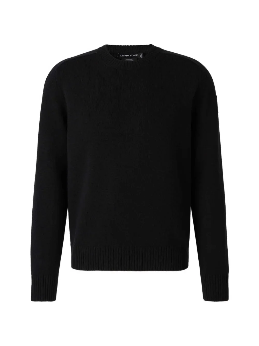 LOGO-PATCH RIBBED-TRIM SWEATER - 1