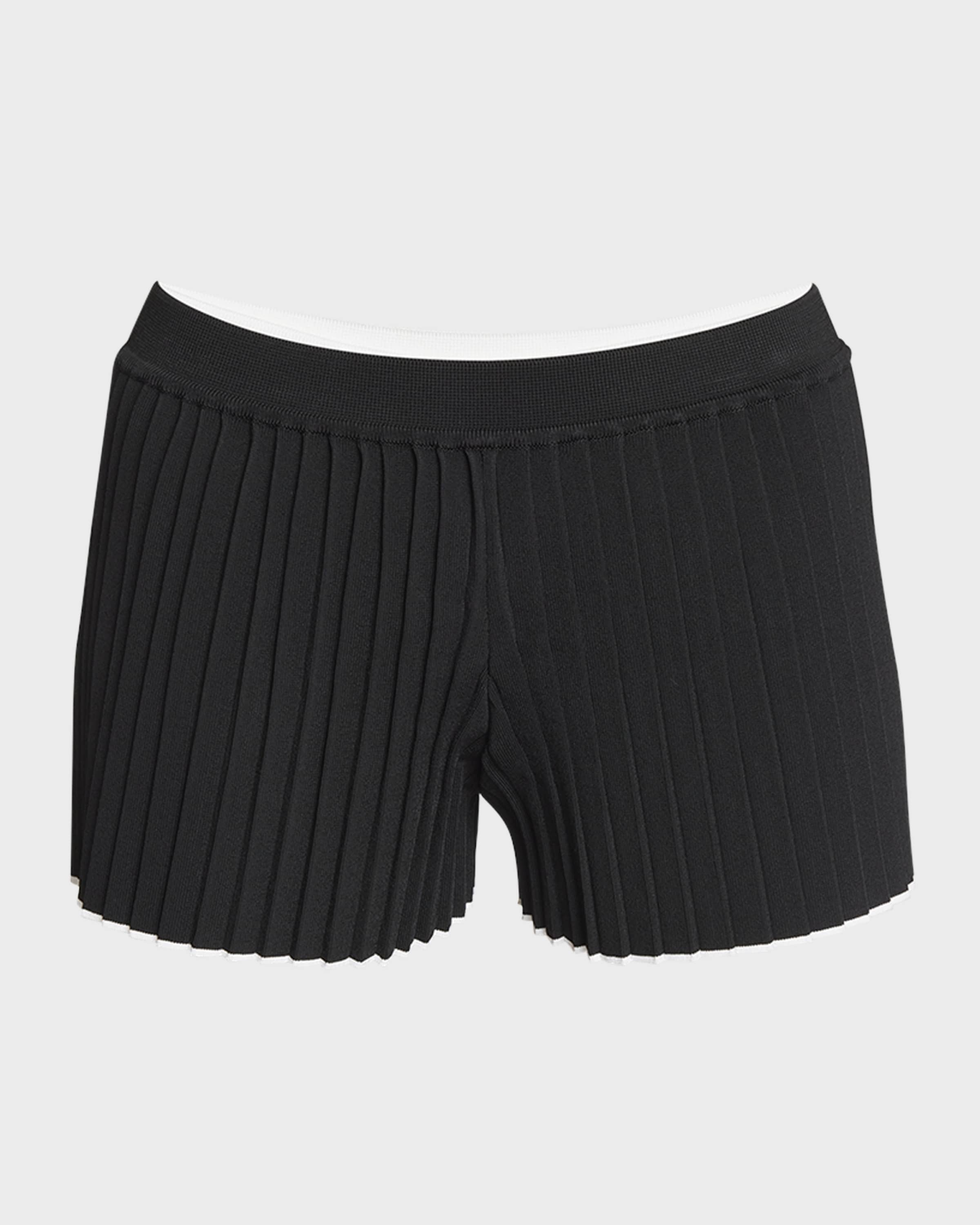 Pleated Knit Shorts - 1