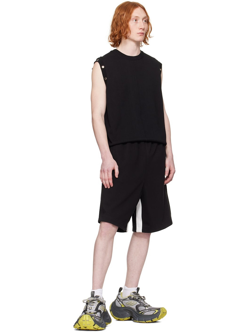 We11done Black Contrast Track Shorts outlook