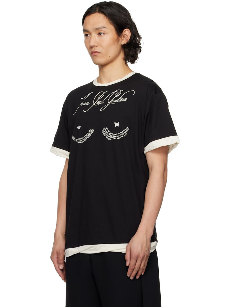Jean Paul Gaultier Black 'The Oversized Tattoo Poem' T-shirt outlook