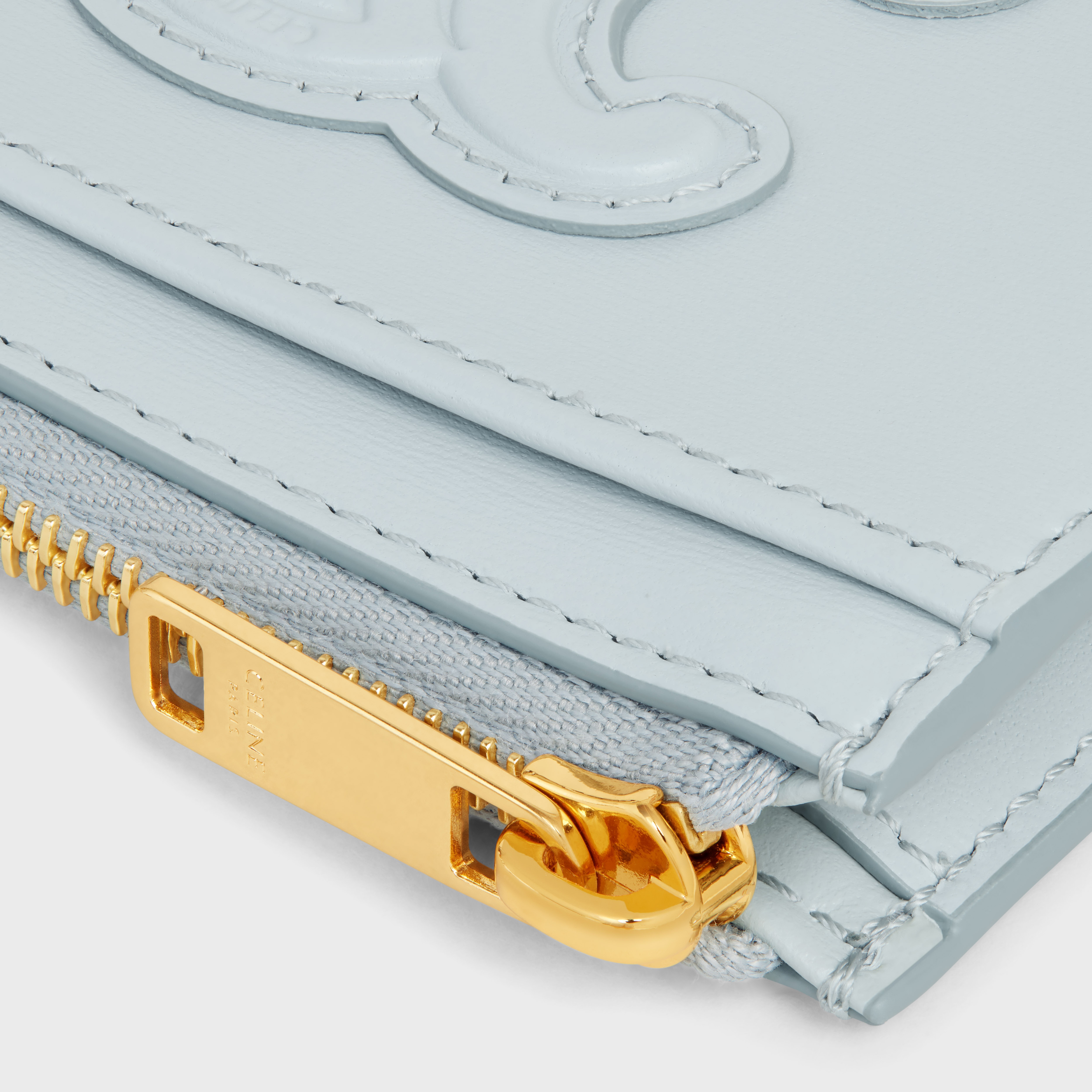 ZIPPED CARD HOLDER CUIR TRIOMPHE IN SHINY CALFSKIN - 4