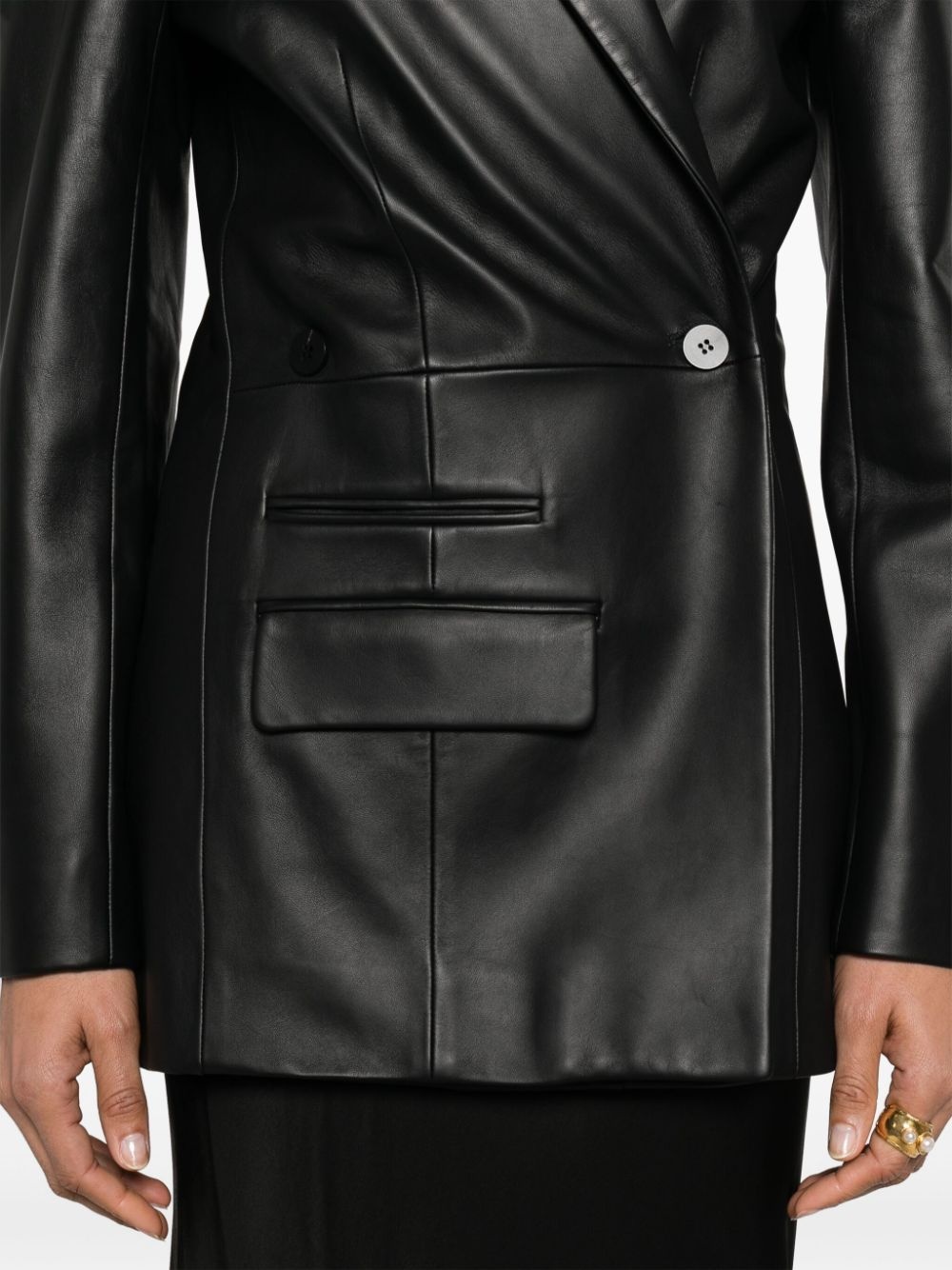 La Veste Tibau Cuir leather blazer - 5