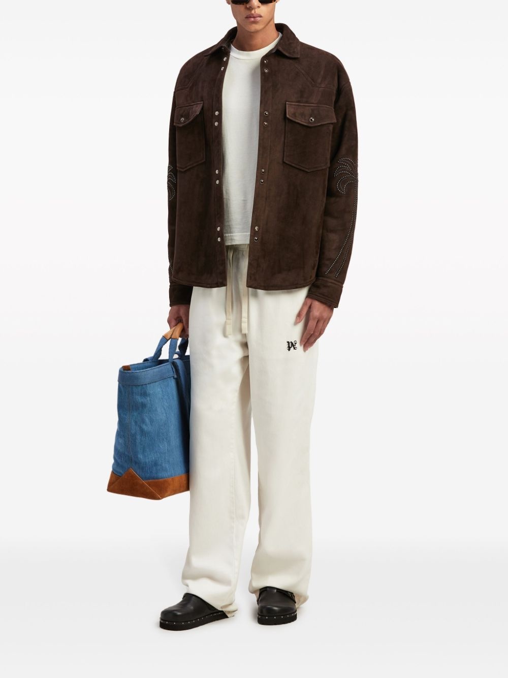drawstring cotton trousers - 2