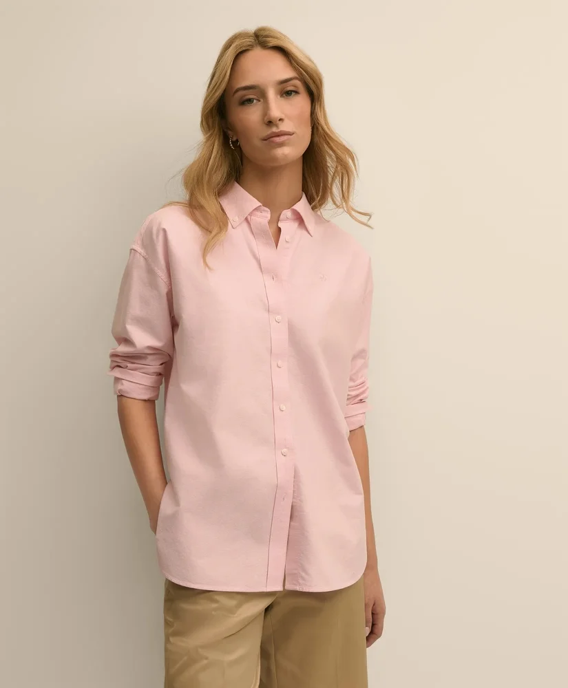 Oversized Cotton Oxford Shirt - 1