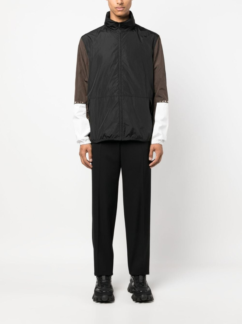 Valentino Rockstud-embellished colour-block jacke outlook