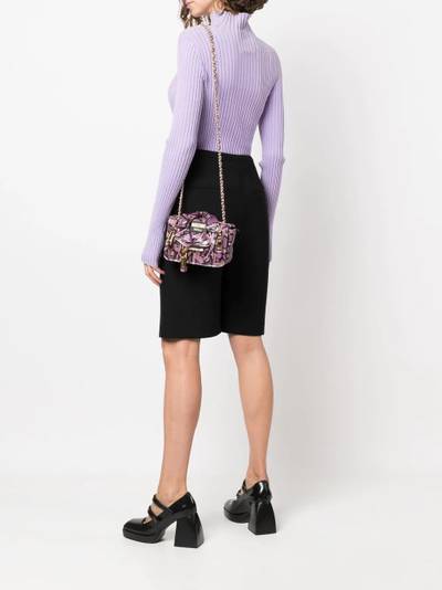 Moschino Biker snakeskin-effect crossbody bag outlook