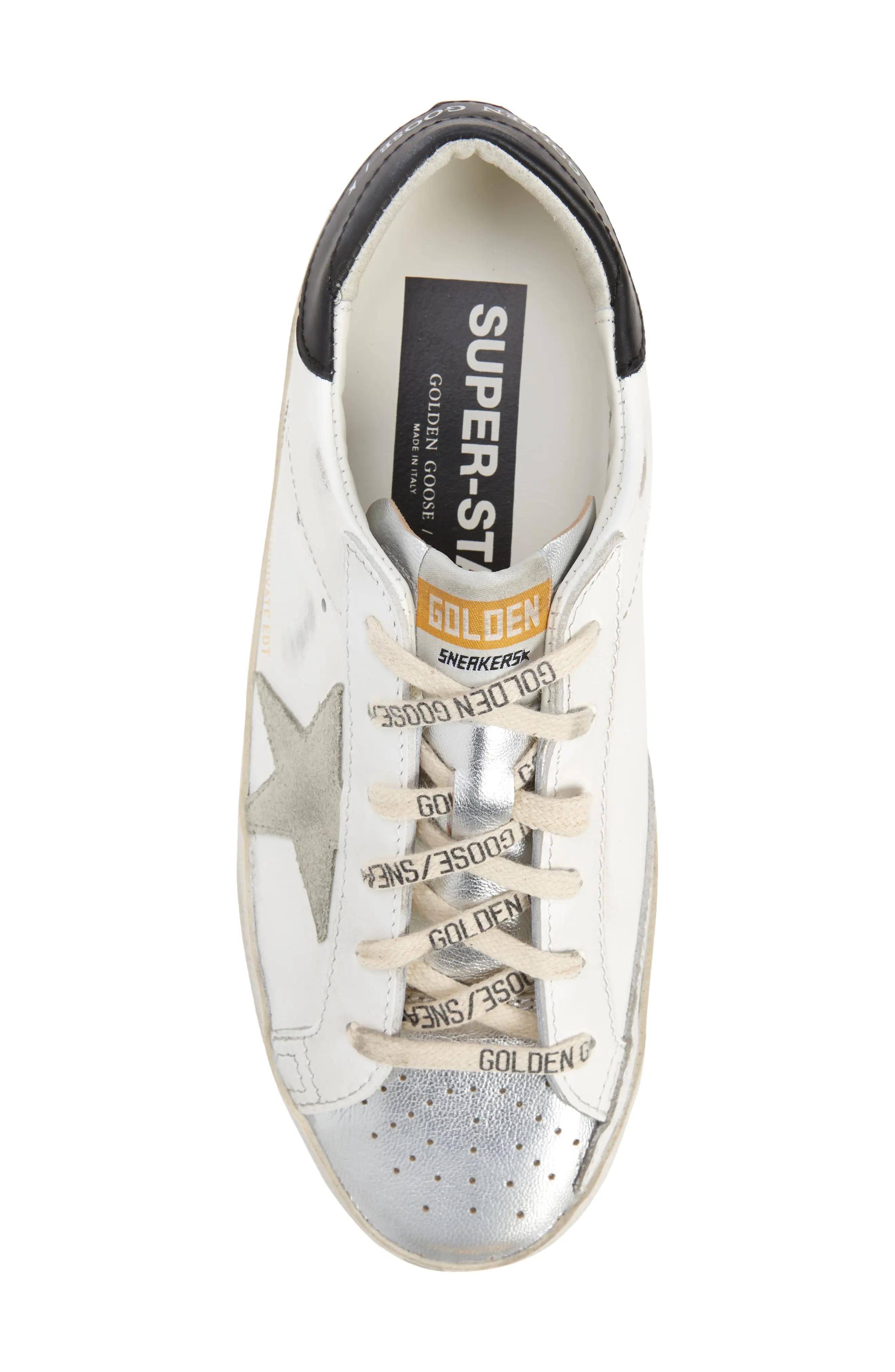 Super-Star Low Top Sneaker in White/Taupe - 5