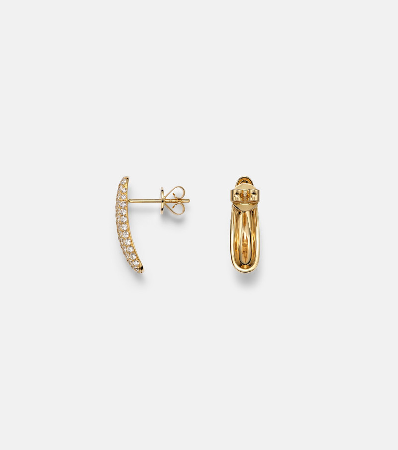 Claire Petite 18kt gold earrings with diamonds 4